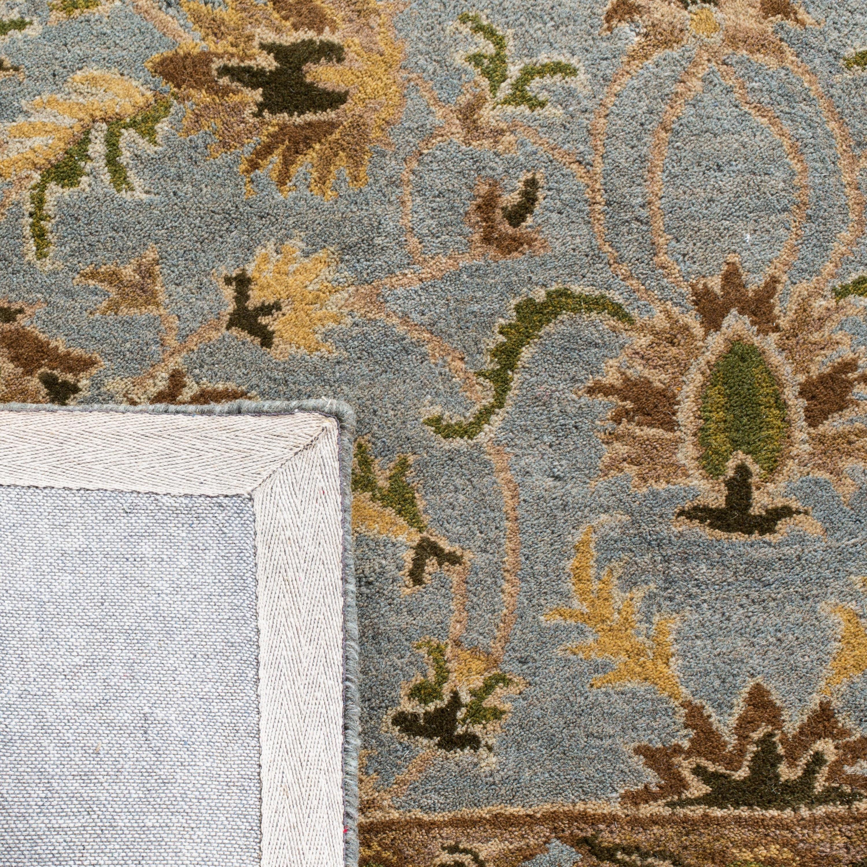 Heritage HG913 Hand Tufted Area Rug - Light Blue/Beige - 8'9"x11'9" - Safavieh.