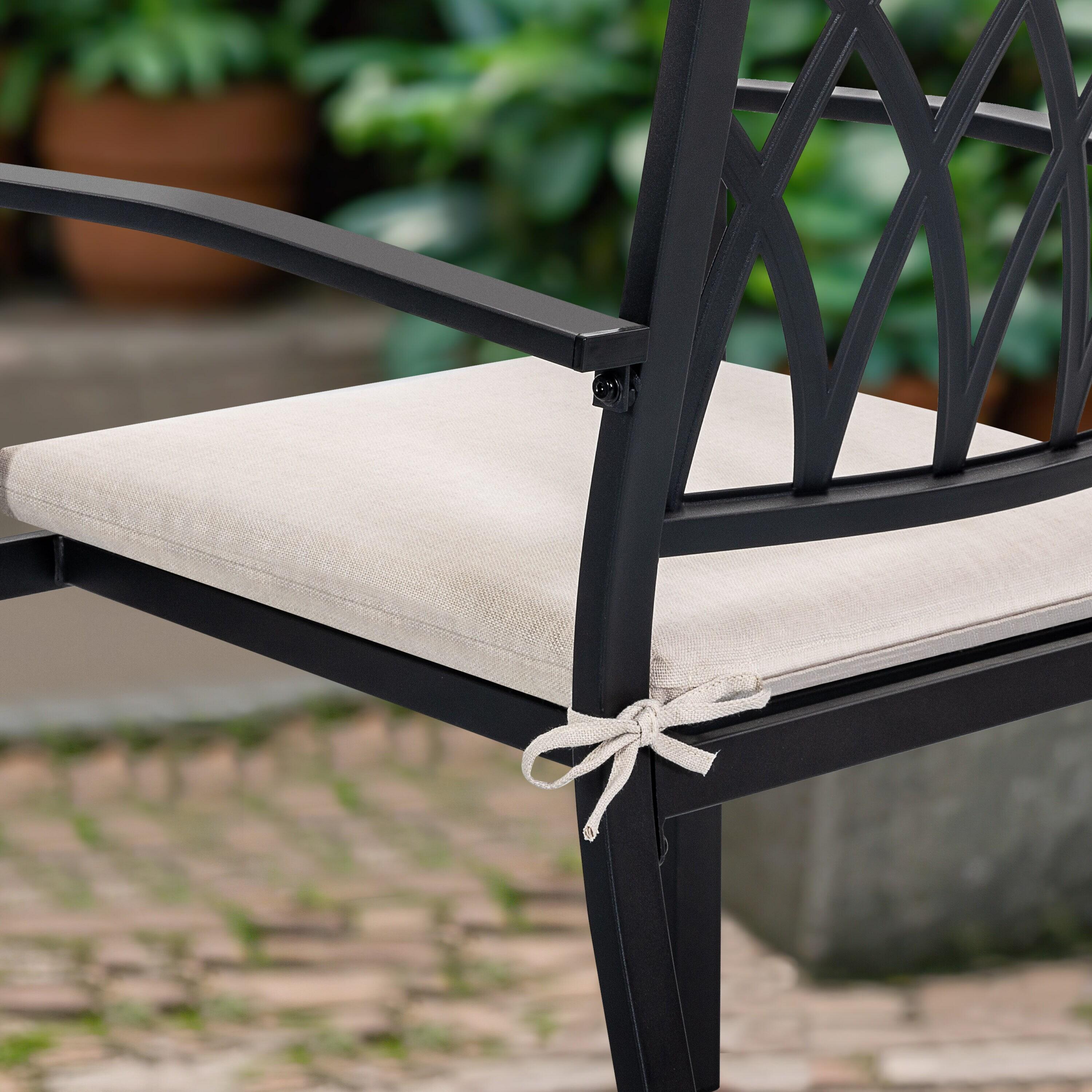 15 in. x 16 in. Outdoor Patio Chair Seat Cushion in Gray (2-Pack)