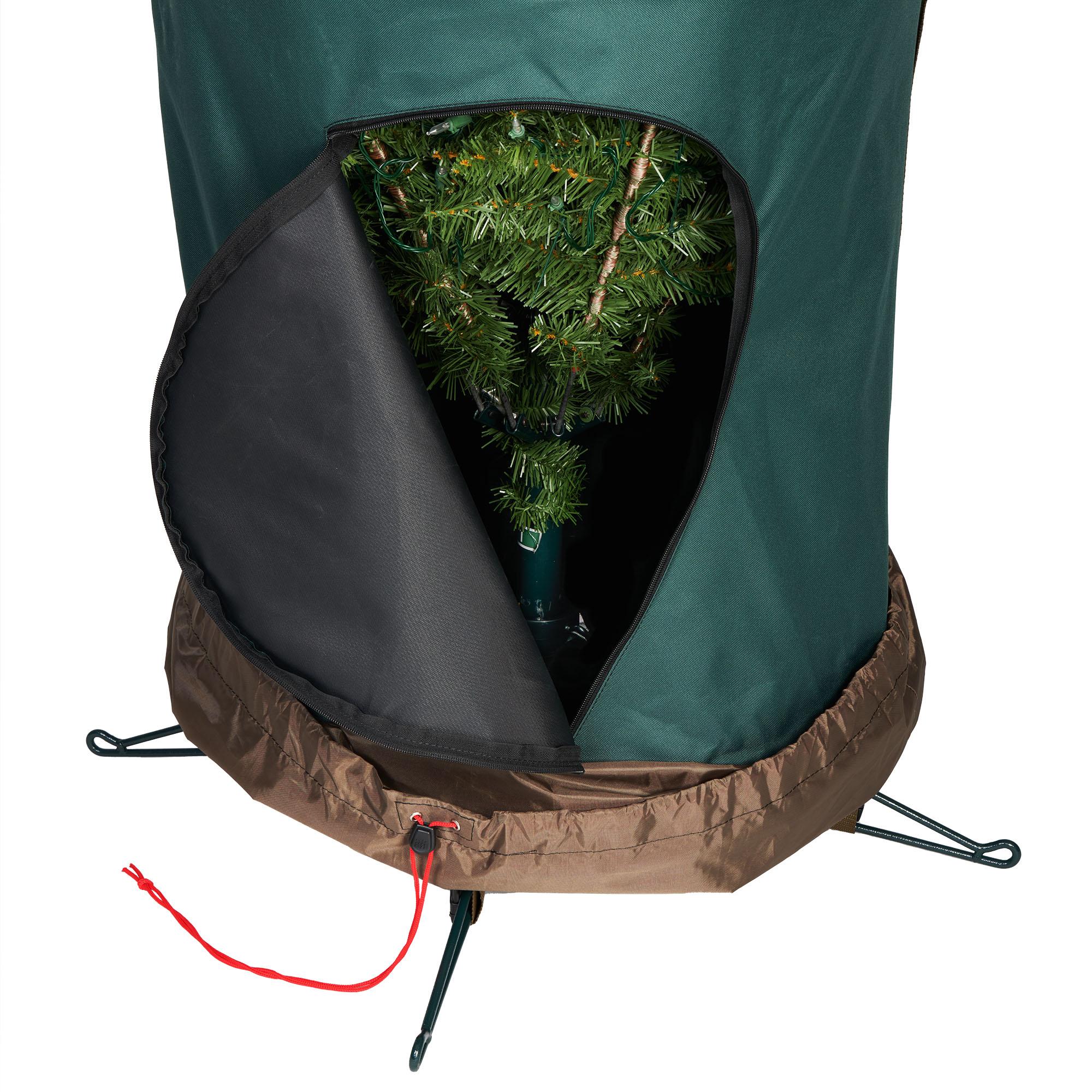 Green Upright Christmas Tree Storage Bag with Reinforced Handles