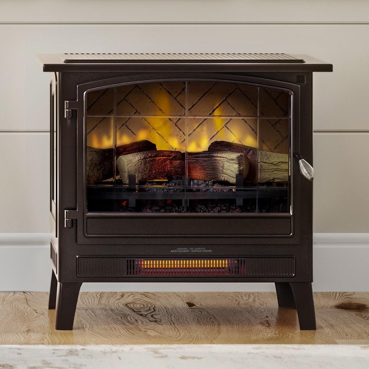 Country Living Smart Infrared Electric Fireplace Stove Heater, Alexa and Google Home Compatible