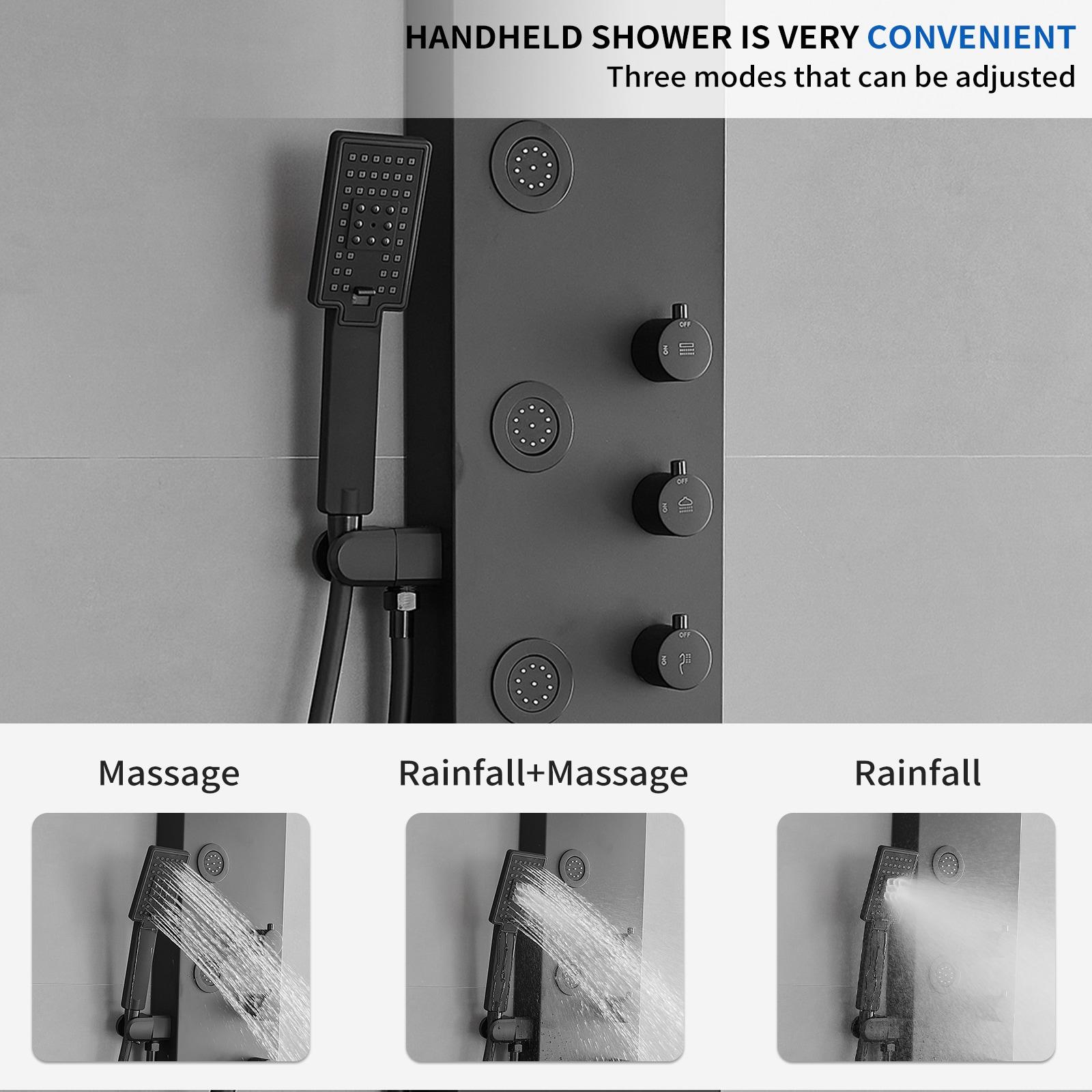 52'' Shower Panel with Fixed Shower Head