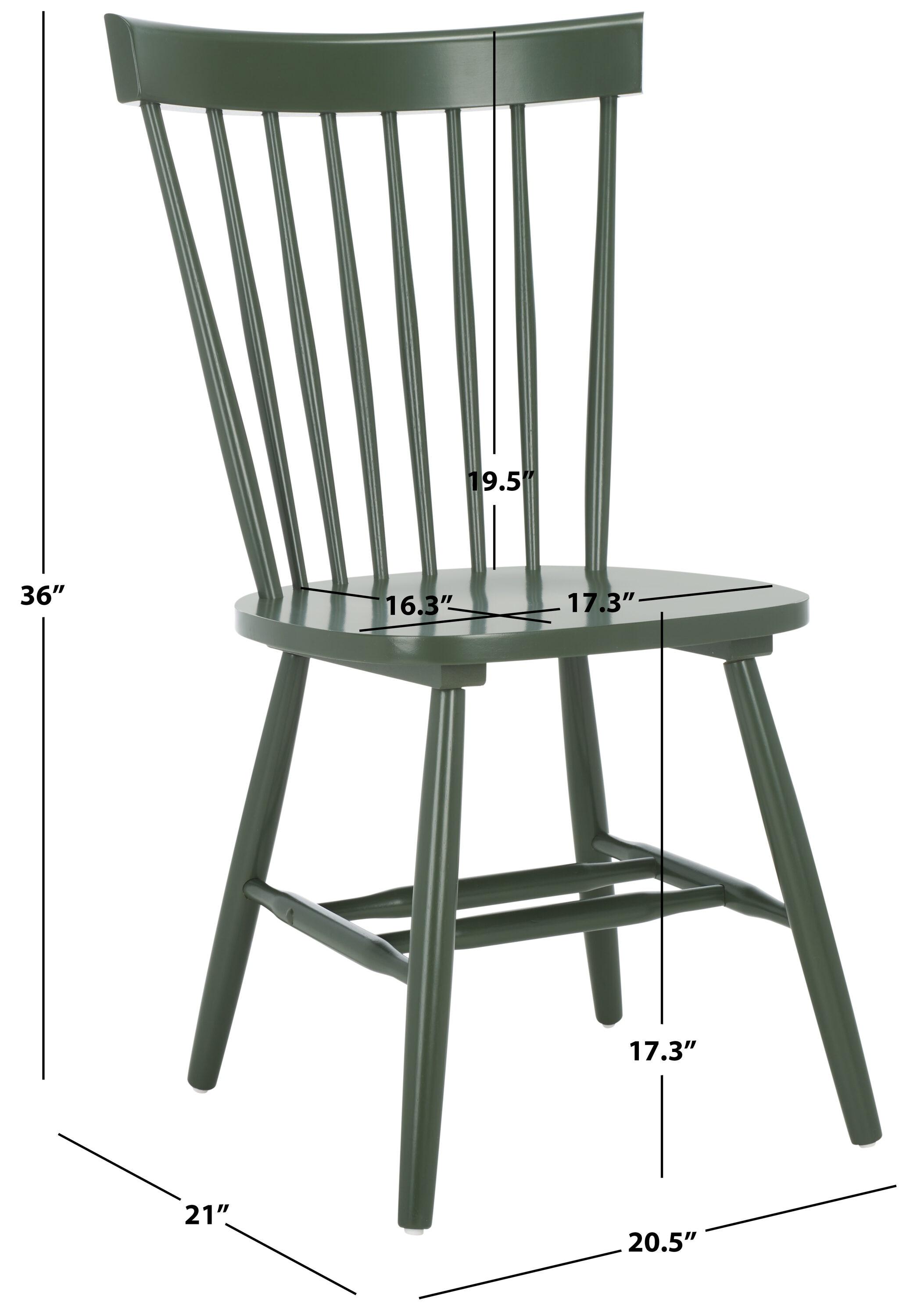 Dusty Green Solid Wood Windsor Side Chair Set of 2