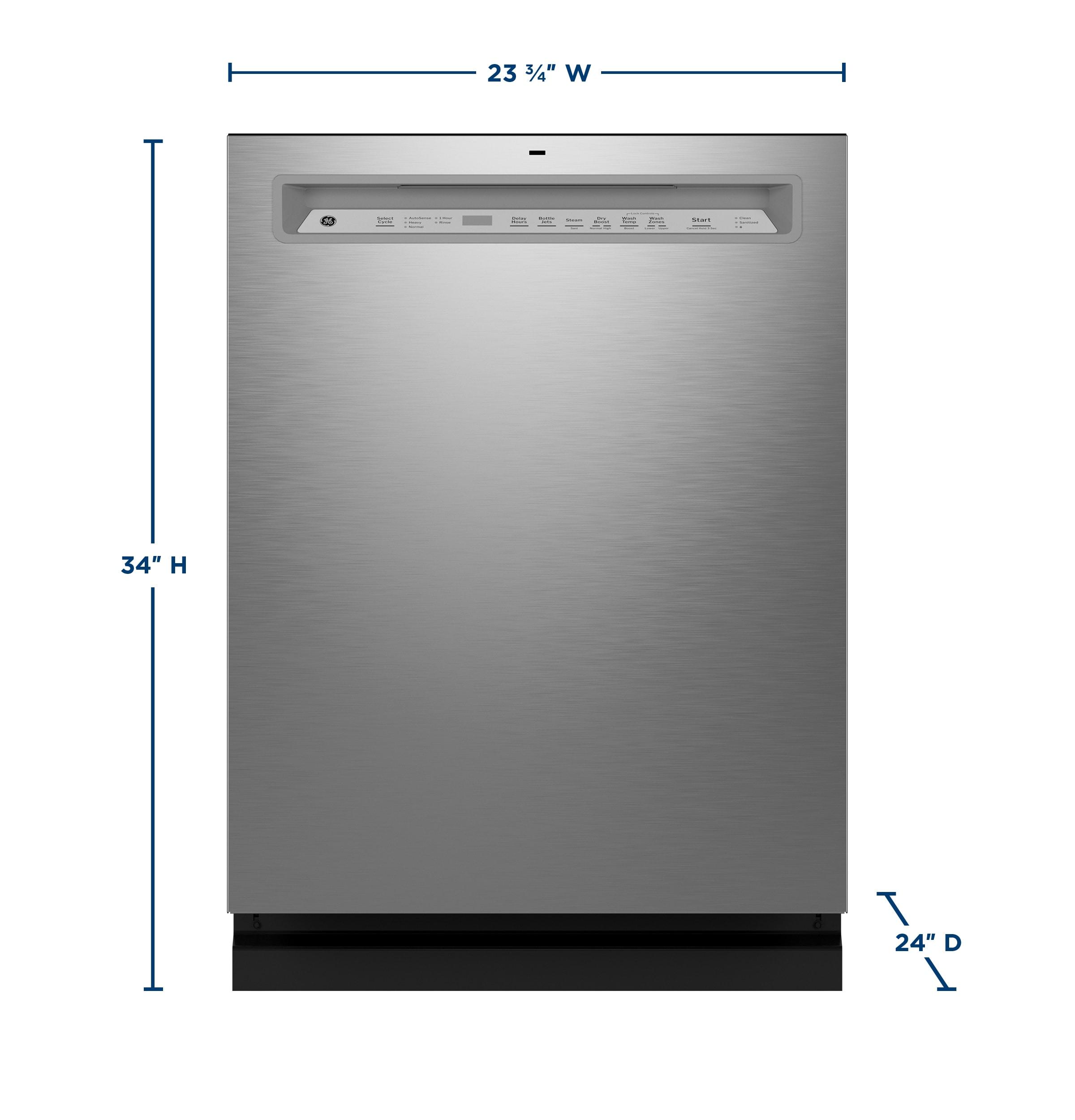 GE Appliances 24" 47 Decibel ENERGY STAR Certified Built-in Front Control Dishwasher with Adjustable Rack and Tall Tub