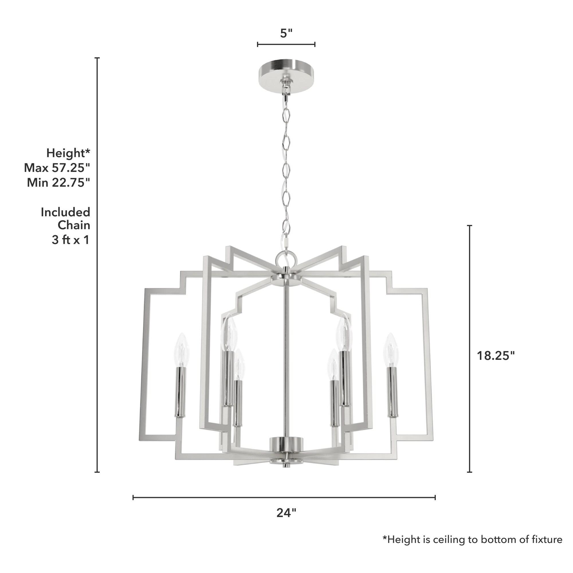 Hunter Fan Hunter 30 Inch Zoanne 6 Light Chandelier Ceiling Light Fixture