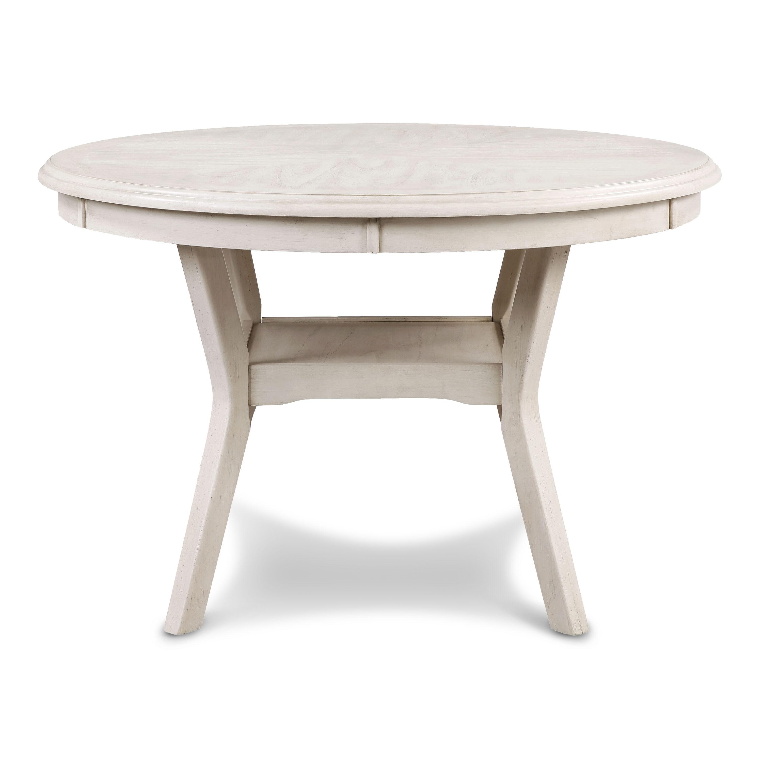 New Classic Furniture Amy 5-Piece Classic Wood Dining Table Set with Storage, Bisque/Gray