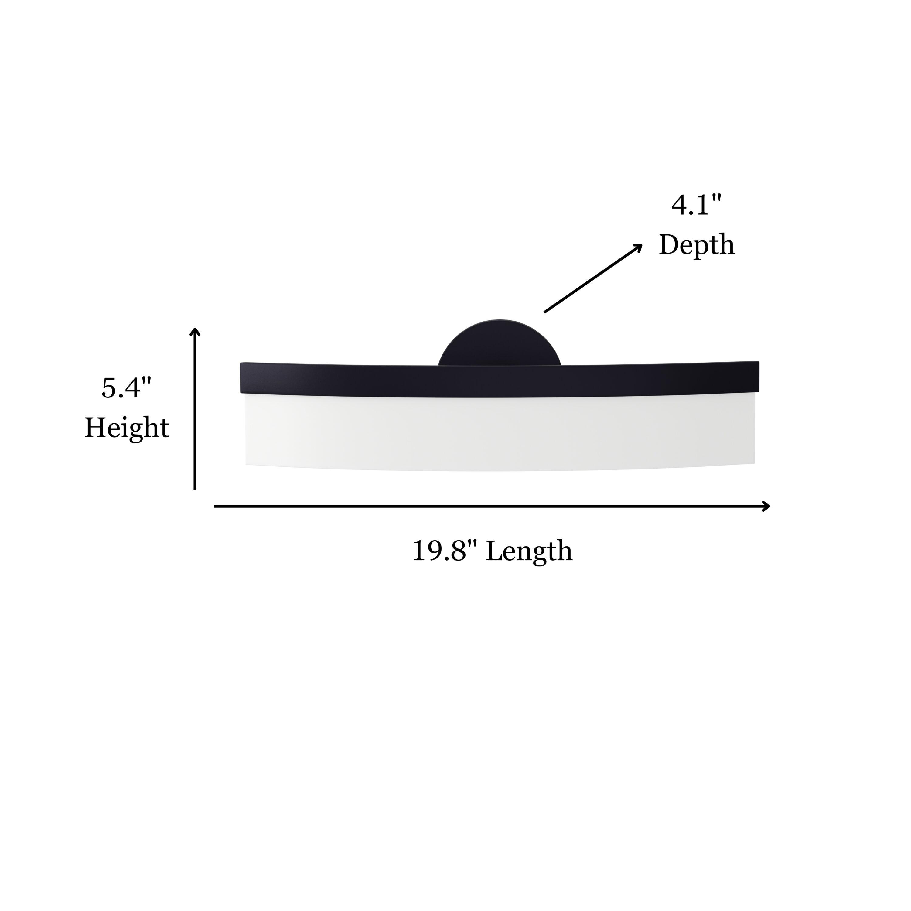 Origin 21 Lynnpark 20-Inches Matte Black Integrated LED Modern/contemporary Vanity light