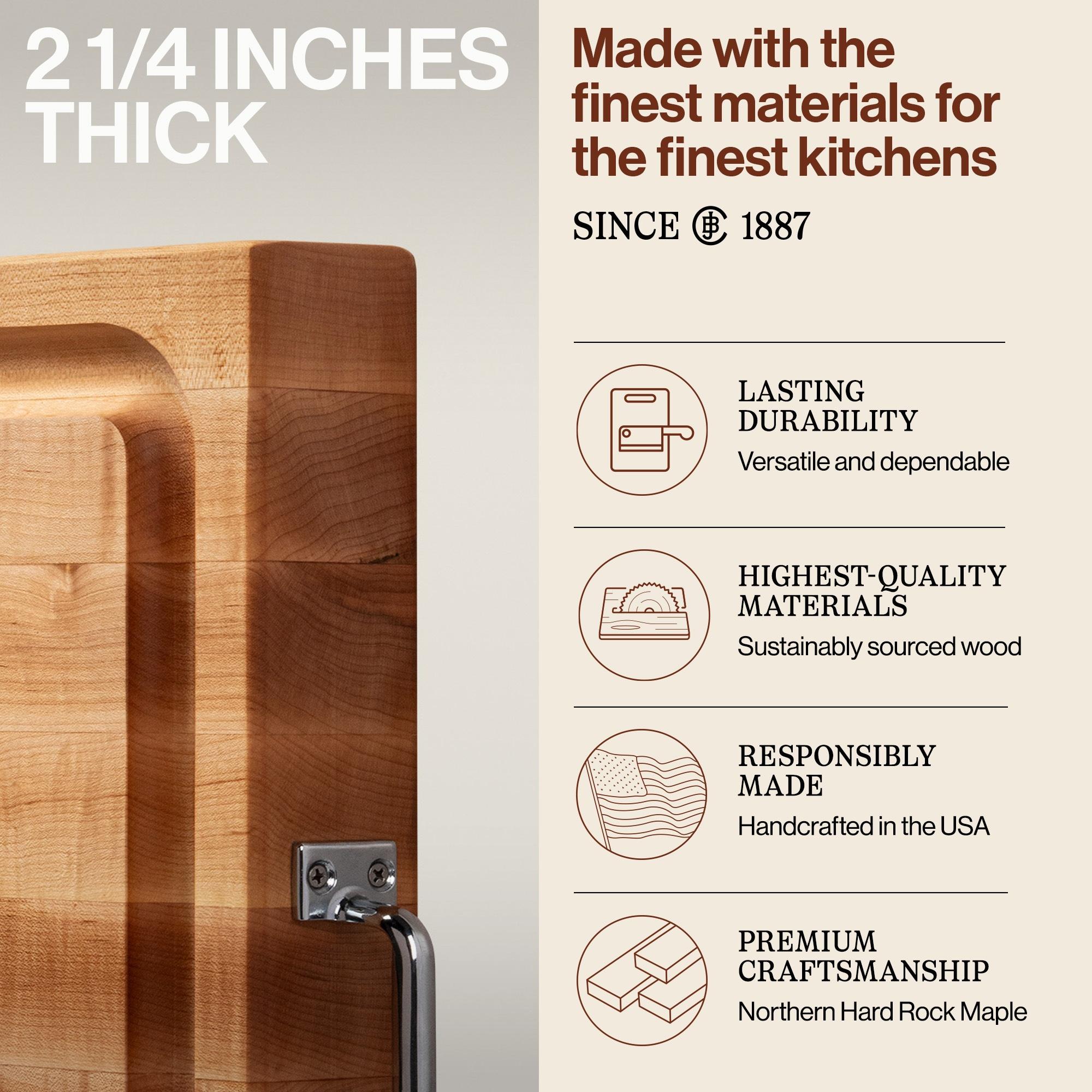 John Boos Wood Edge Grain Reversible Cutting Board