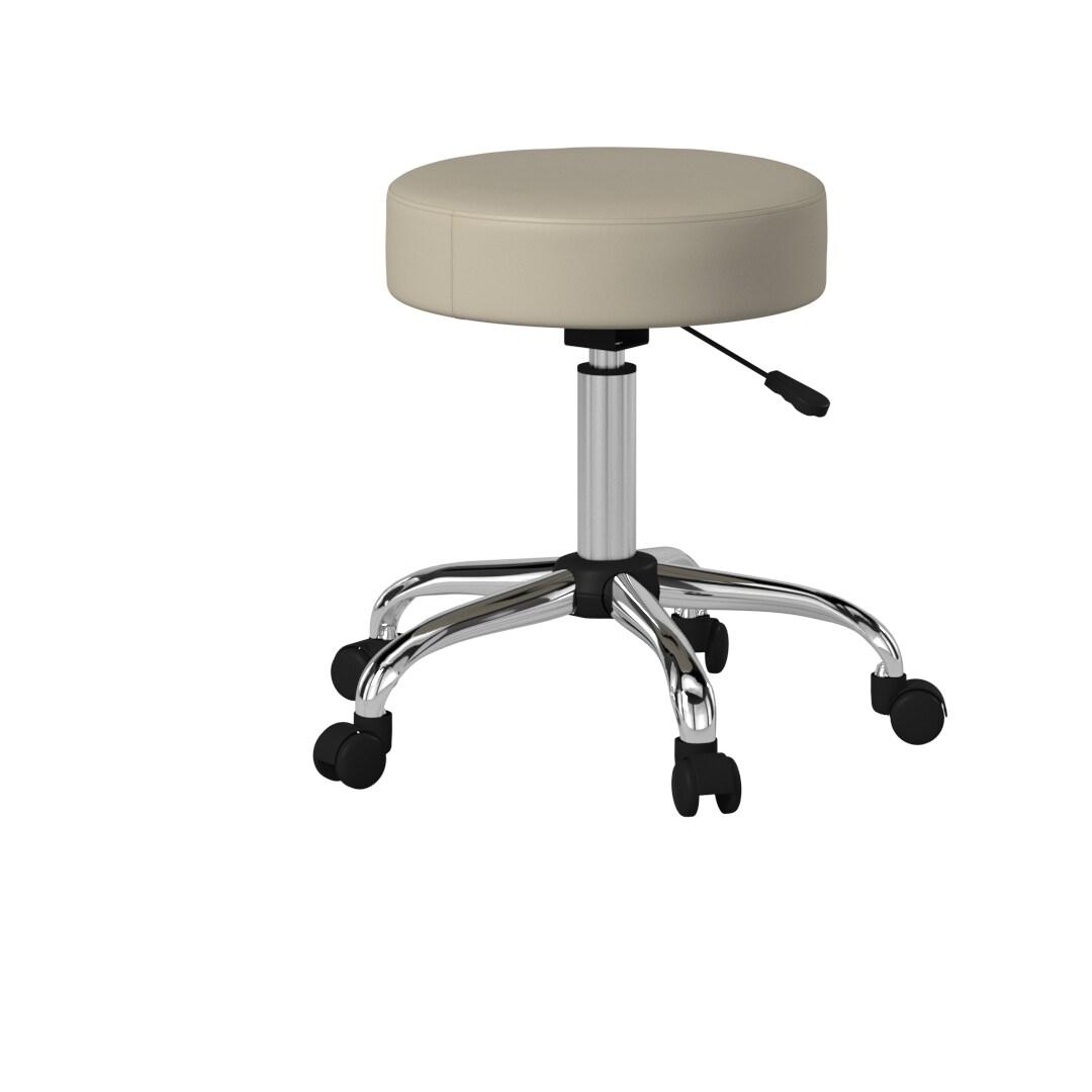 Boss Office & Home B240-BG Transitional Adjustable Upholstered Medical Stool, Beige