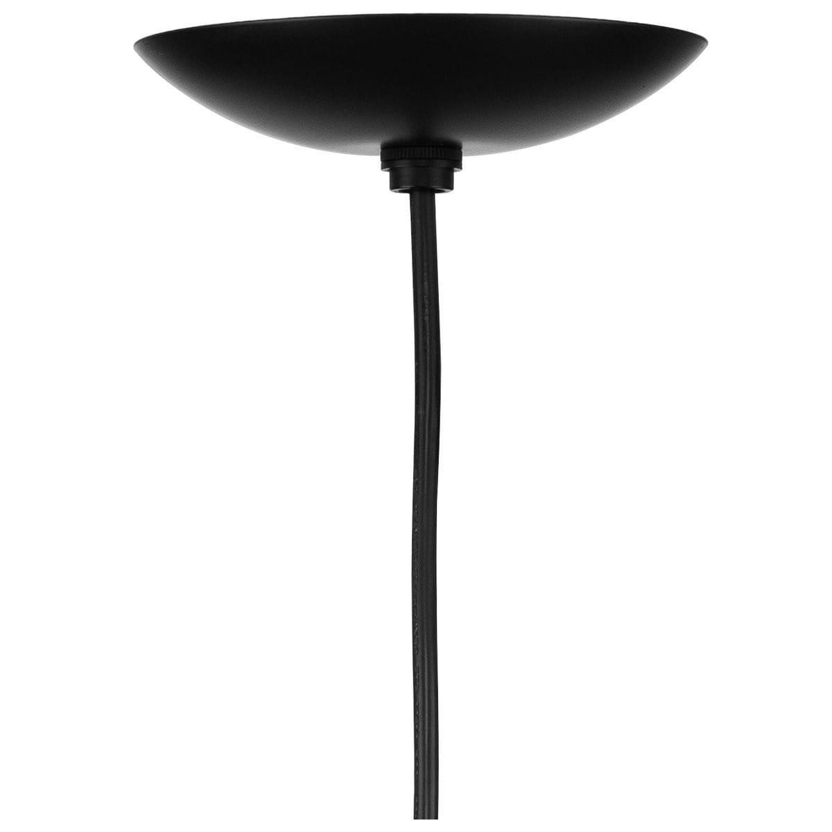 Progress Lighting, Atwell Collection, 1-Light, Pendant Light, Matte Black, Glass Globe Shade