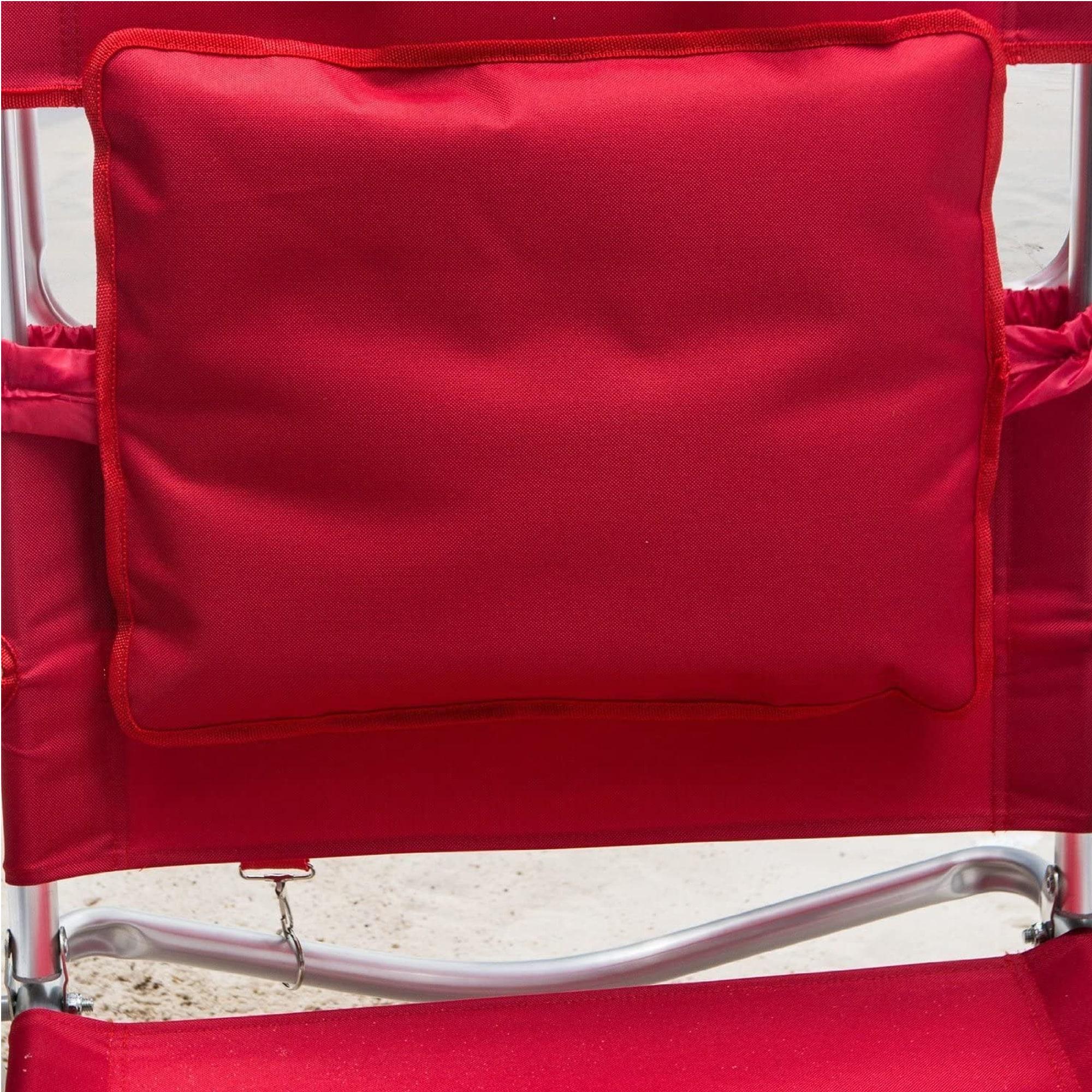 Ostrich Ostrich Deluxe Padded Lightweight Portable Adjustable Outdoor Reclining Folding Chair with Footrest