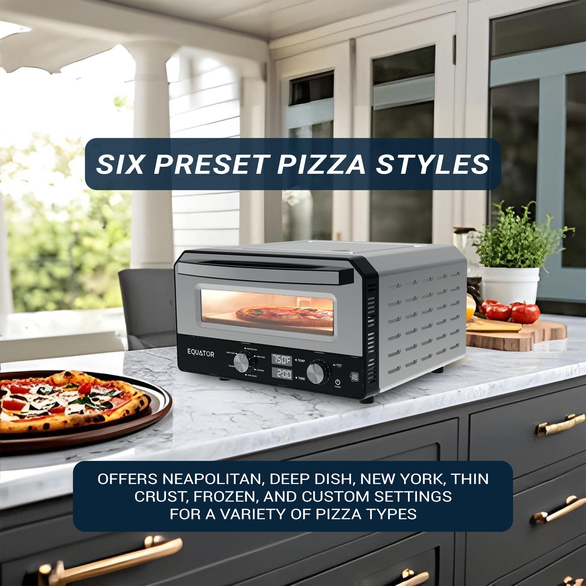 Equator Advanced Appliances Equator ELECTRIC PIZZA OVEN Multi Program w/ Baking Stone Countertop 0.5cf 110V | Wayfair