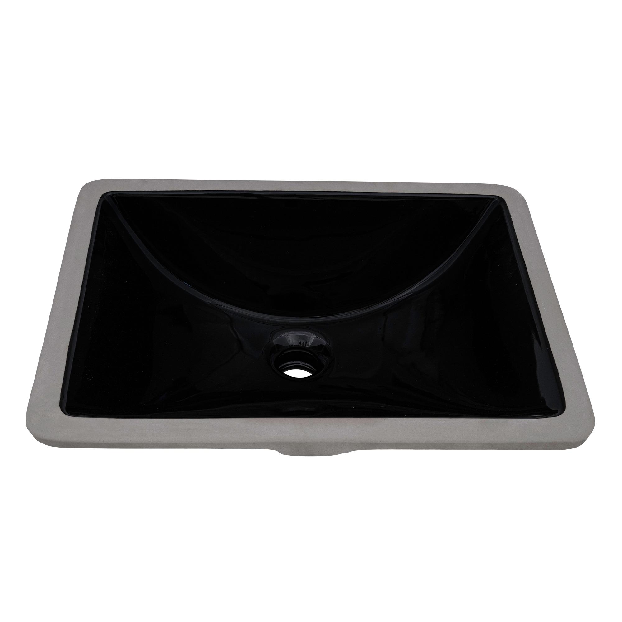 Ruvati 17 x 12 inch Undermount Bathroom Rectangular Porcelain Ceramic Sink with Overflow