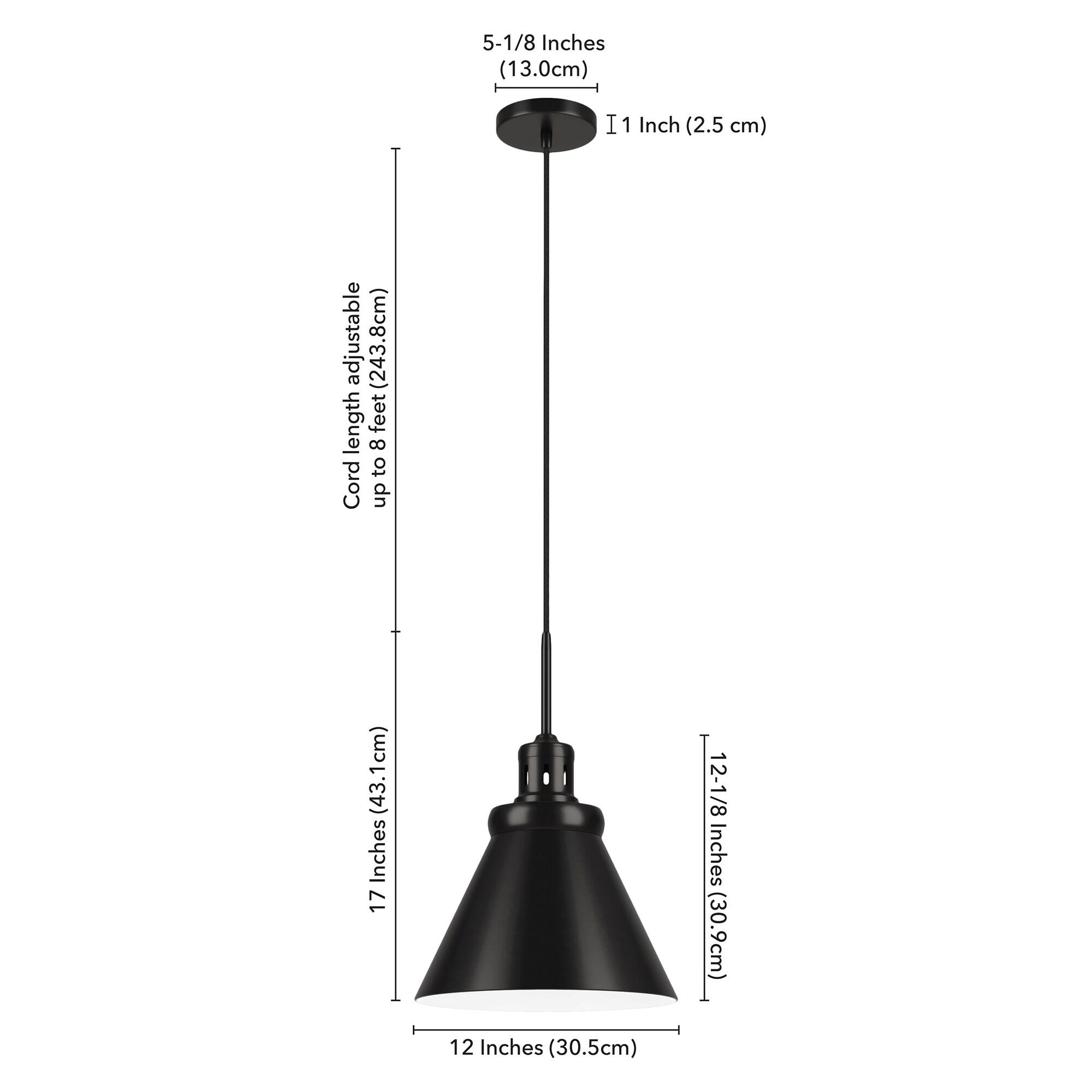 Evelyn&Zoe 17" Blackened Bronze Pendant