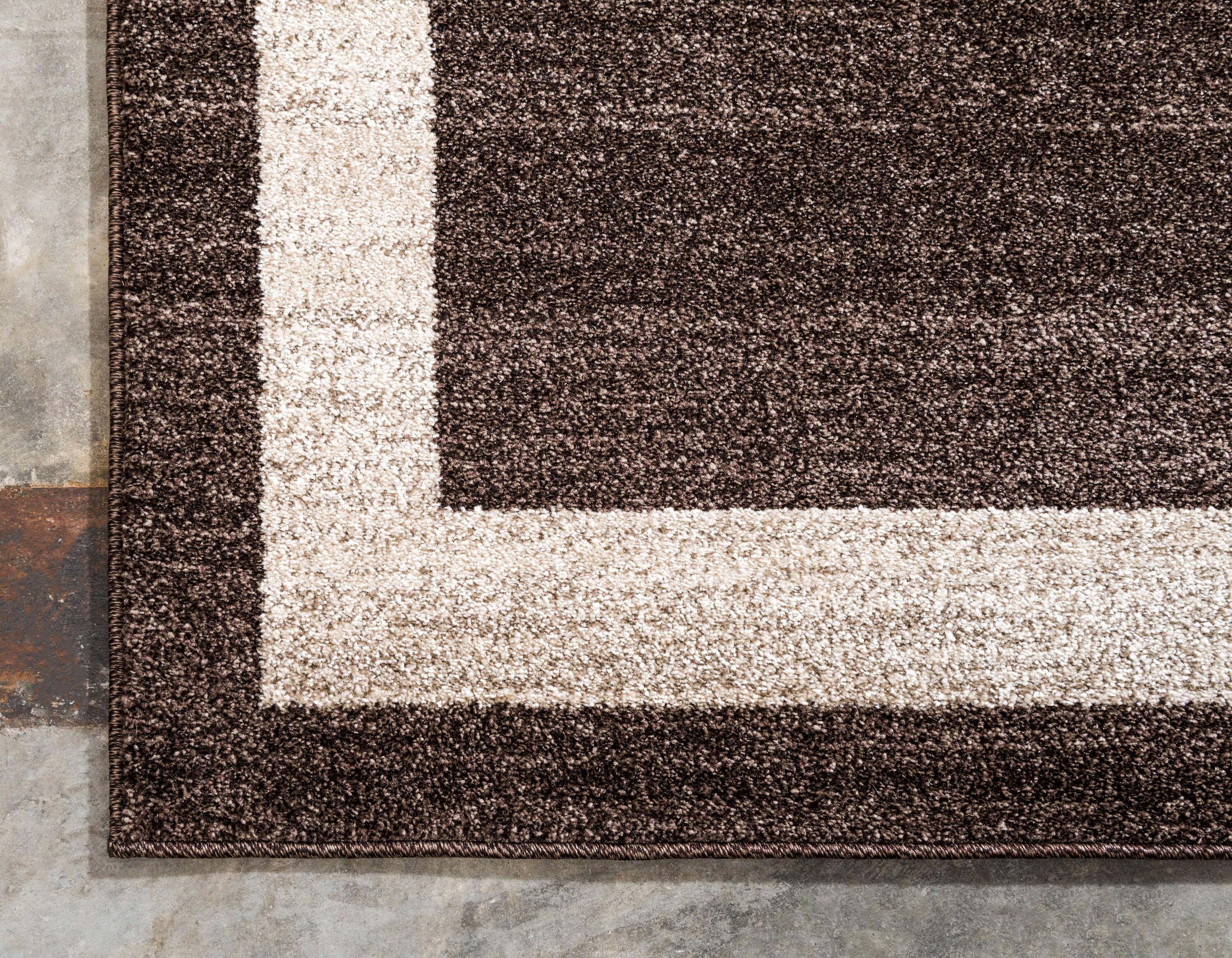 Unique Loom Del Mar Collection Area Rug - Maria (3' 3" x 5' 3" Rectangle Brown/Ivory)