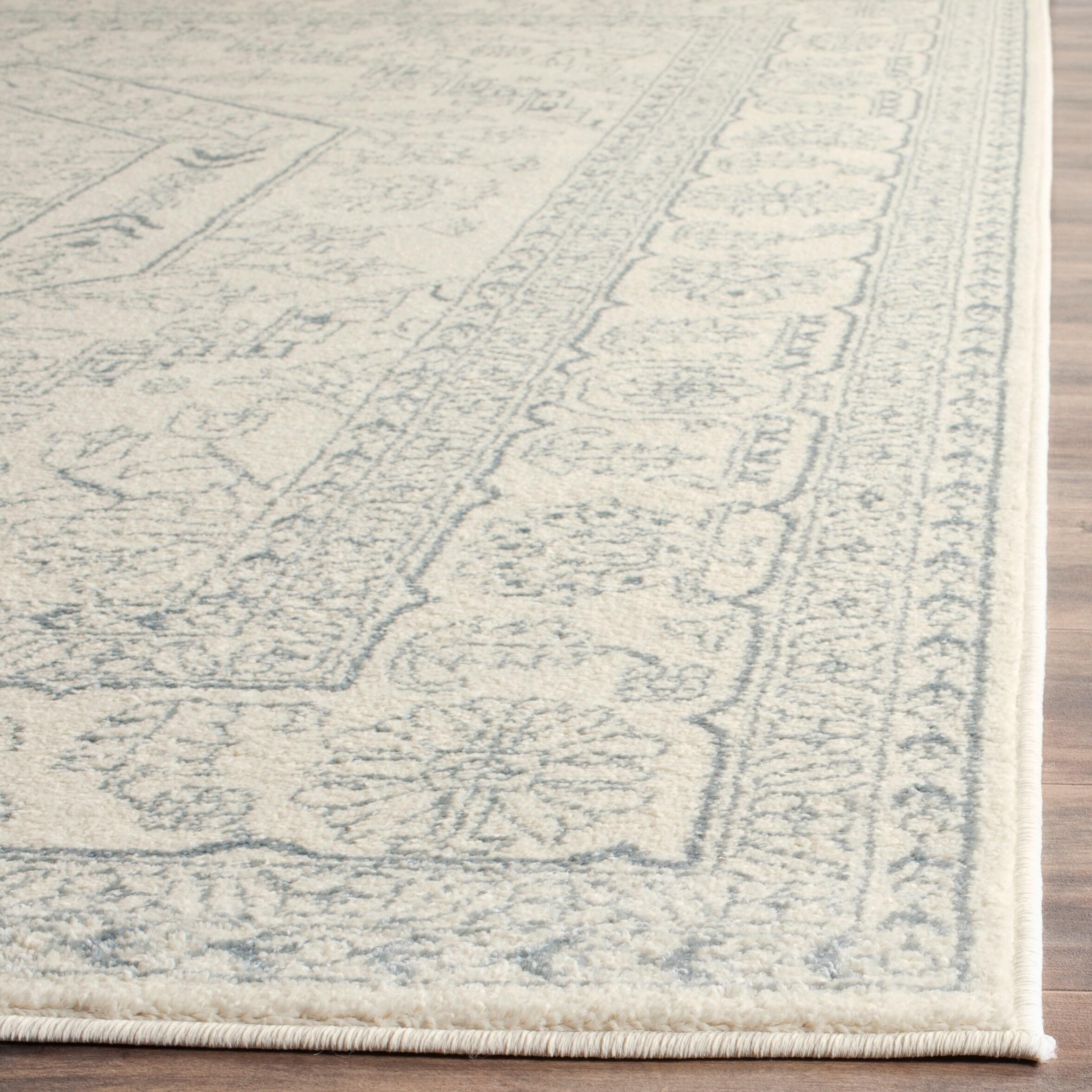 Adirondack ADR108 Power Loomed Area Rug - Ivory/Slate - 6'x9' - Safavieh.