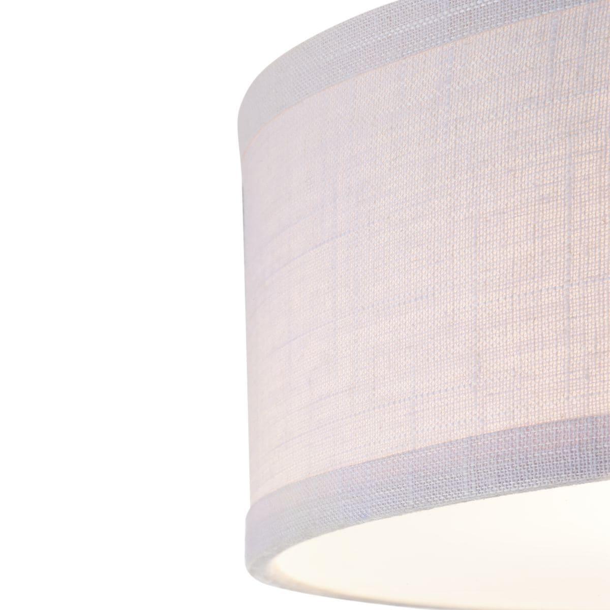 Progress Lighting, Inspire Collection, 2-Light Semi-Flush, Brushed Nickel, Etched Glass with Summer Linen Shade