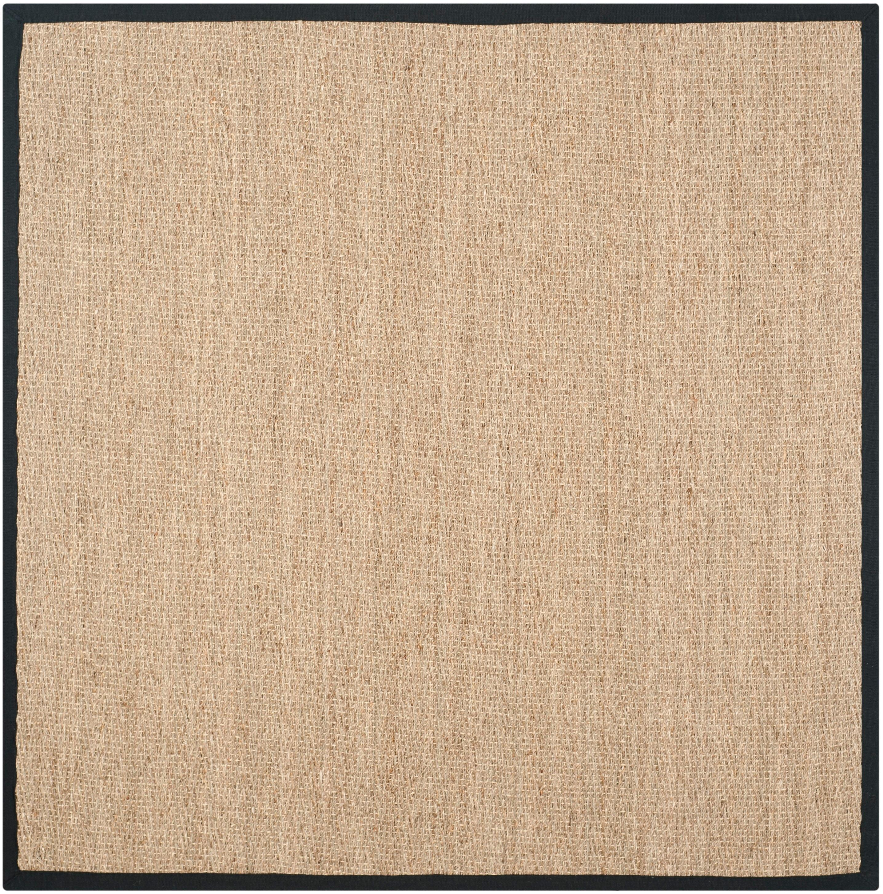 Natural Fiber NF115 Power Loomed Indoor Area Rug - Natural/Black - 6'x6' - Safavieh.