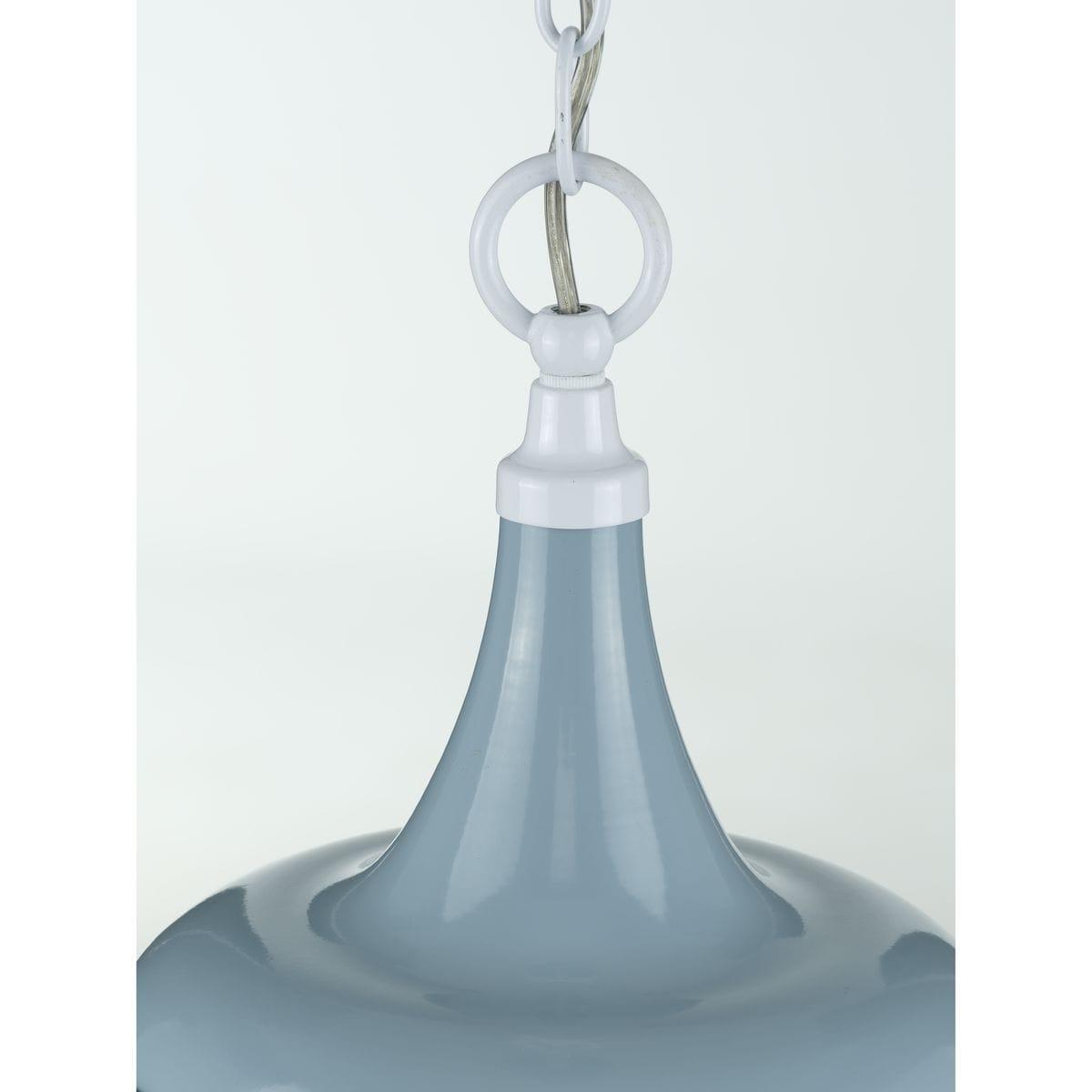 Progress Lighting, Bastille Collection, 1-Light Mini-Pendant, Coastal Blue, Country Basket Shade