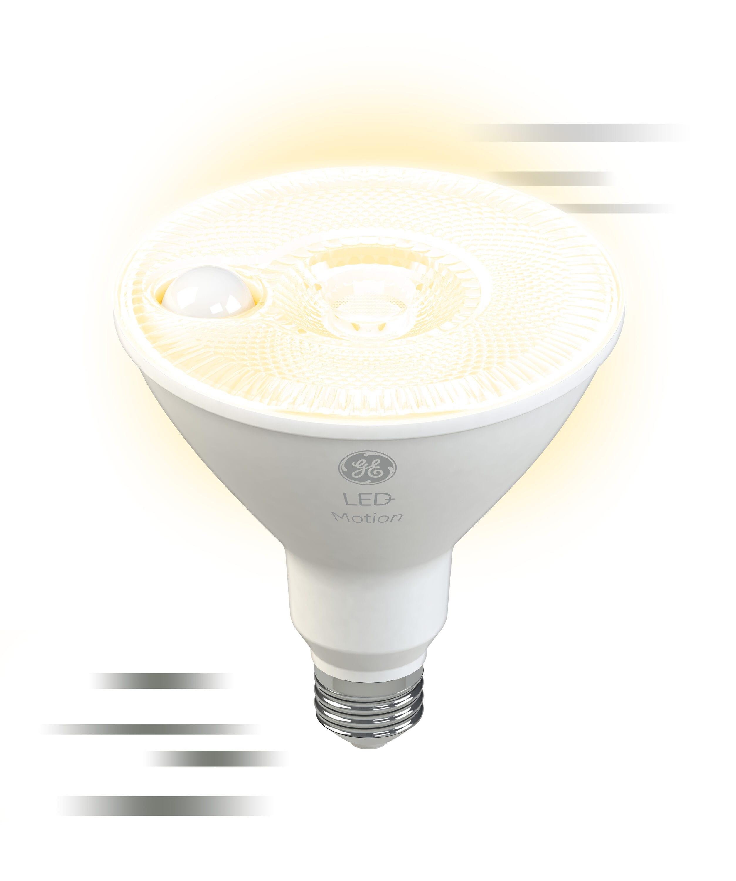 GE Lighting LED Motion Flood Light, Light Bulb, Warm White, 90-Watt Replacement PAR38