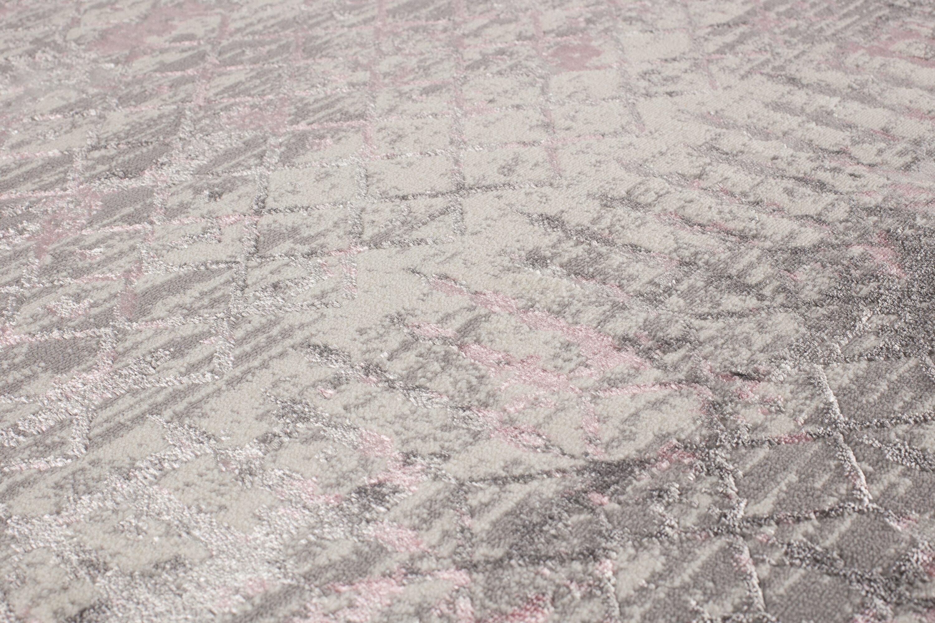 Maz Collection Abstract Cream and Brown Area Rug - 2' x 3'