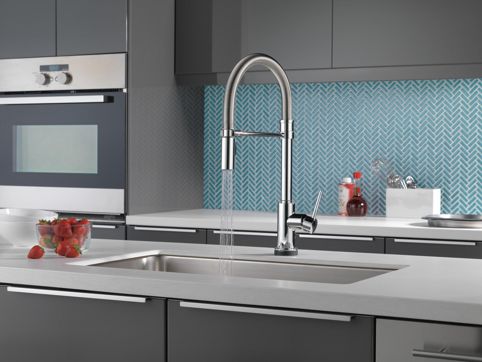 Trinsic Pro Pull Down Touch Single Handle Kitchen Faucet with Accessories