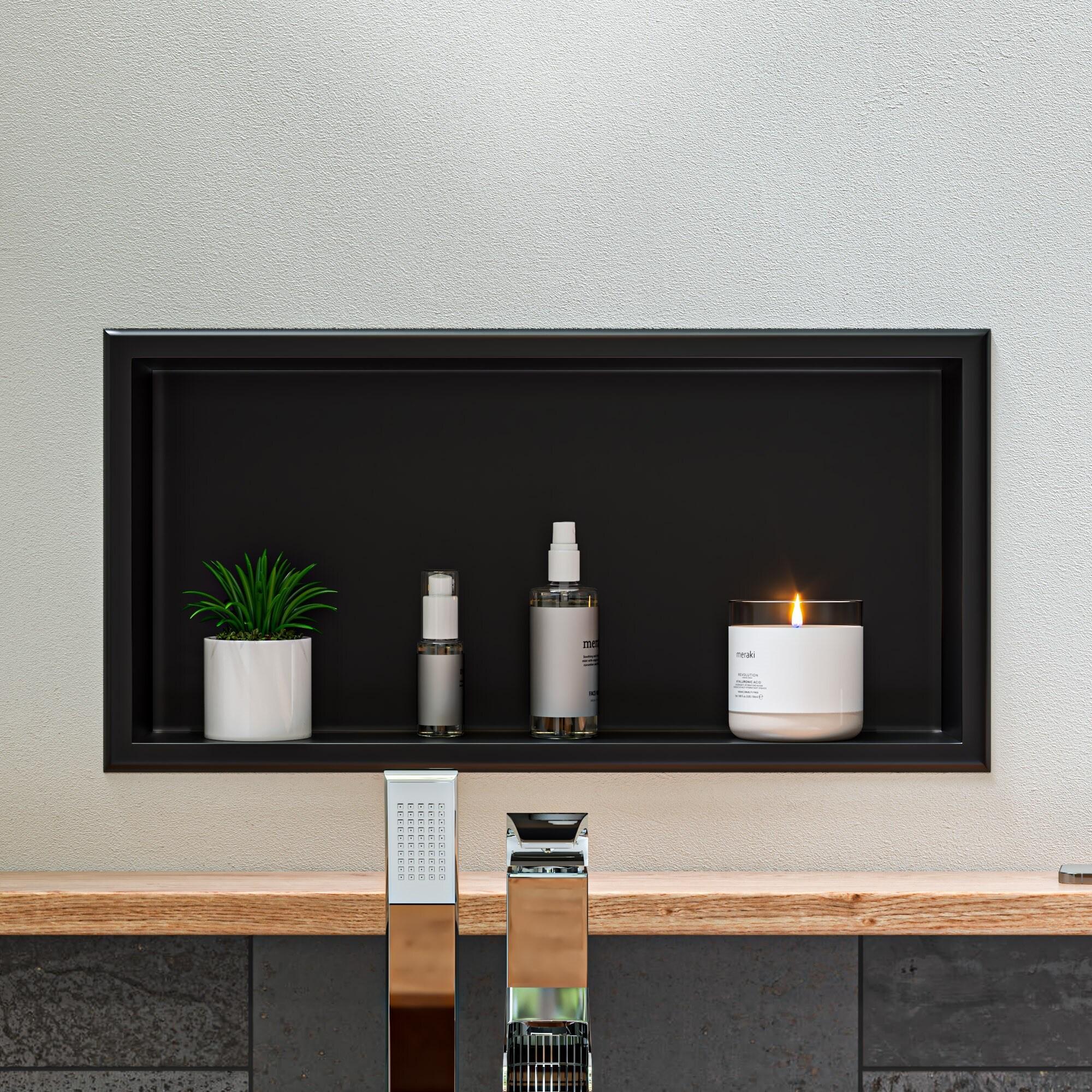 Adhesive Stainless Steel Shower Shelf