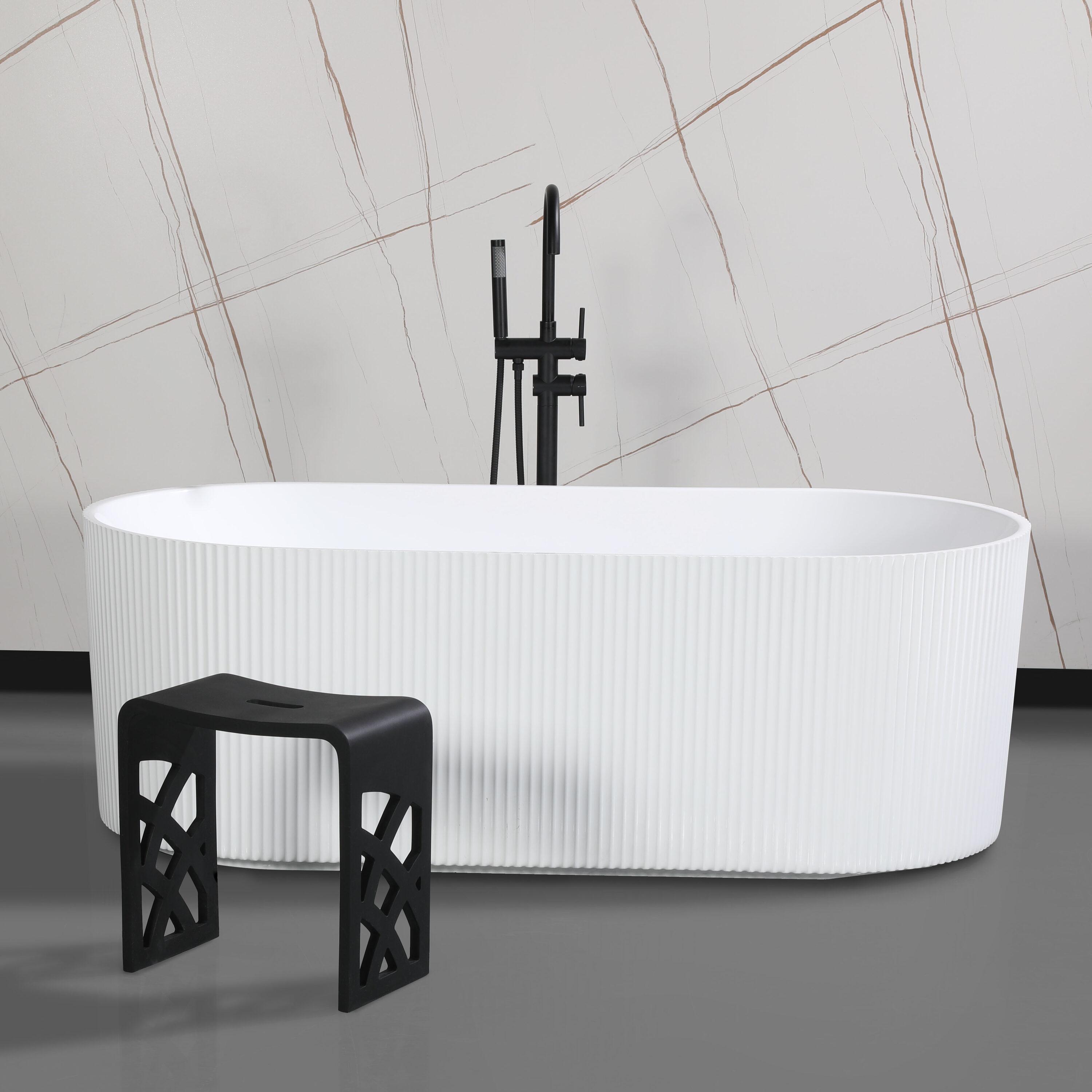 16.5'' W Solid Surface Resin Shower Bench