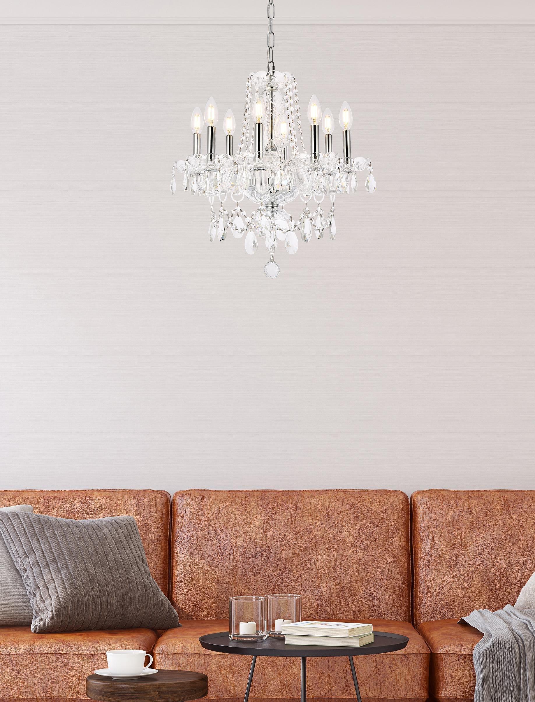 Elegant Lighting Princeton 8 light Chrome Chandelier Clear Royal Cut Crystal