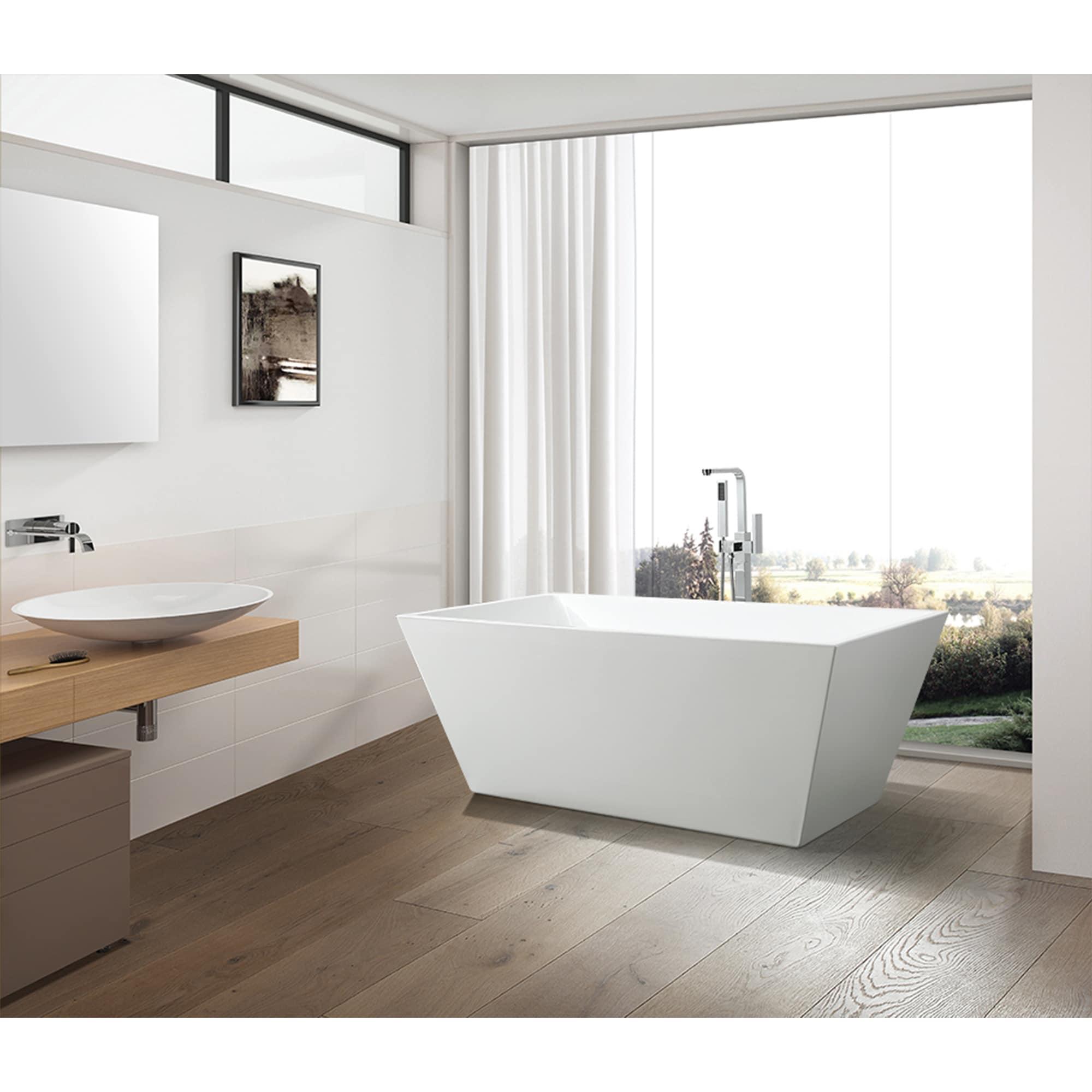 67'' x 32'' Freestanding Soaking Acrylic Bathtub