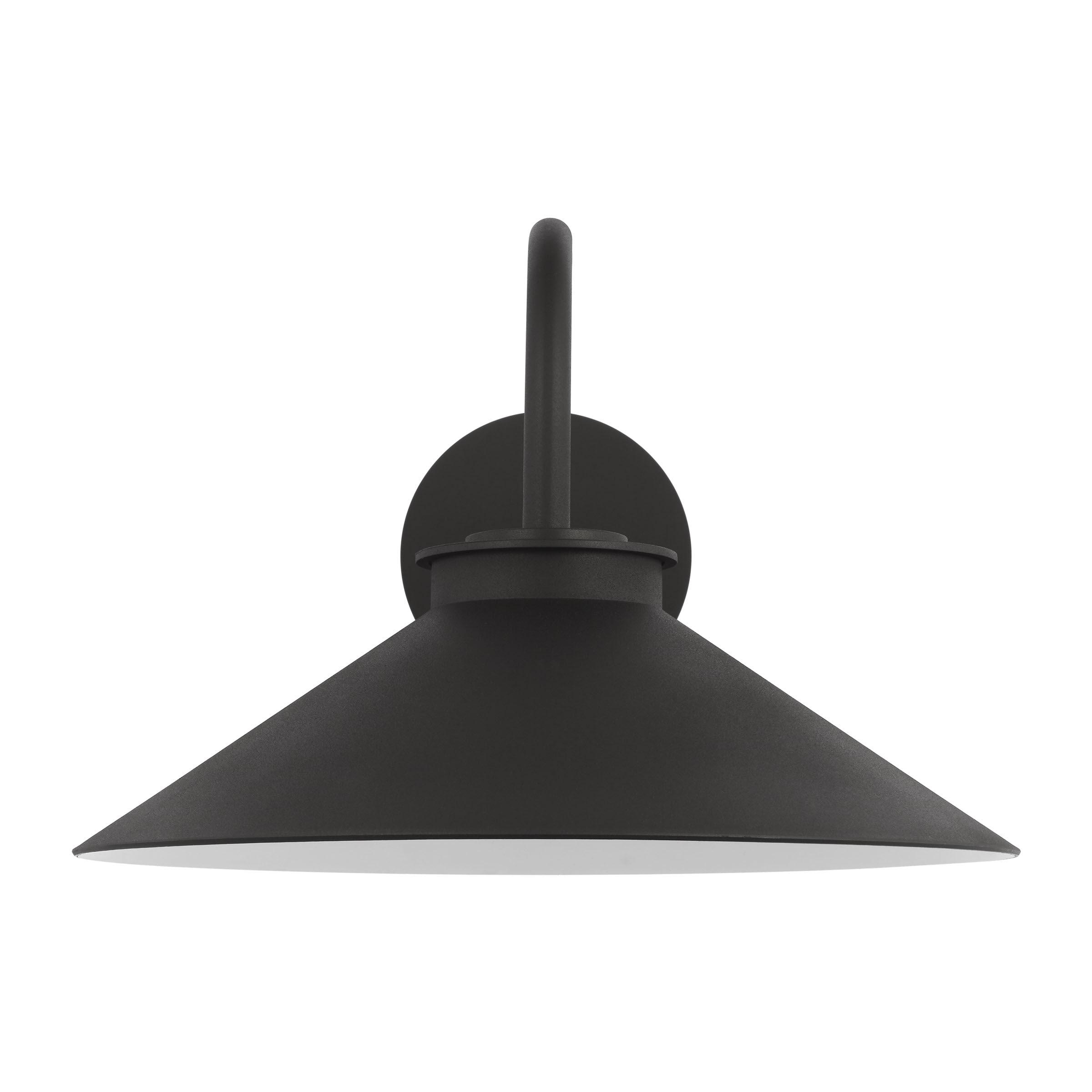 Generation Lighting Modern Barn Light 11.375-in H Black Hardwired Dark Sky Integrated LED Outdoor Wall Light