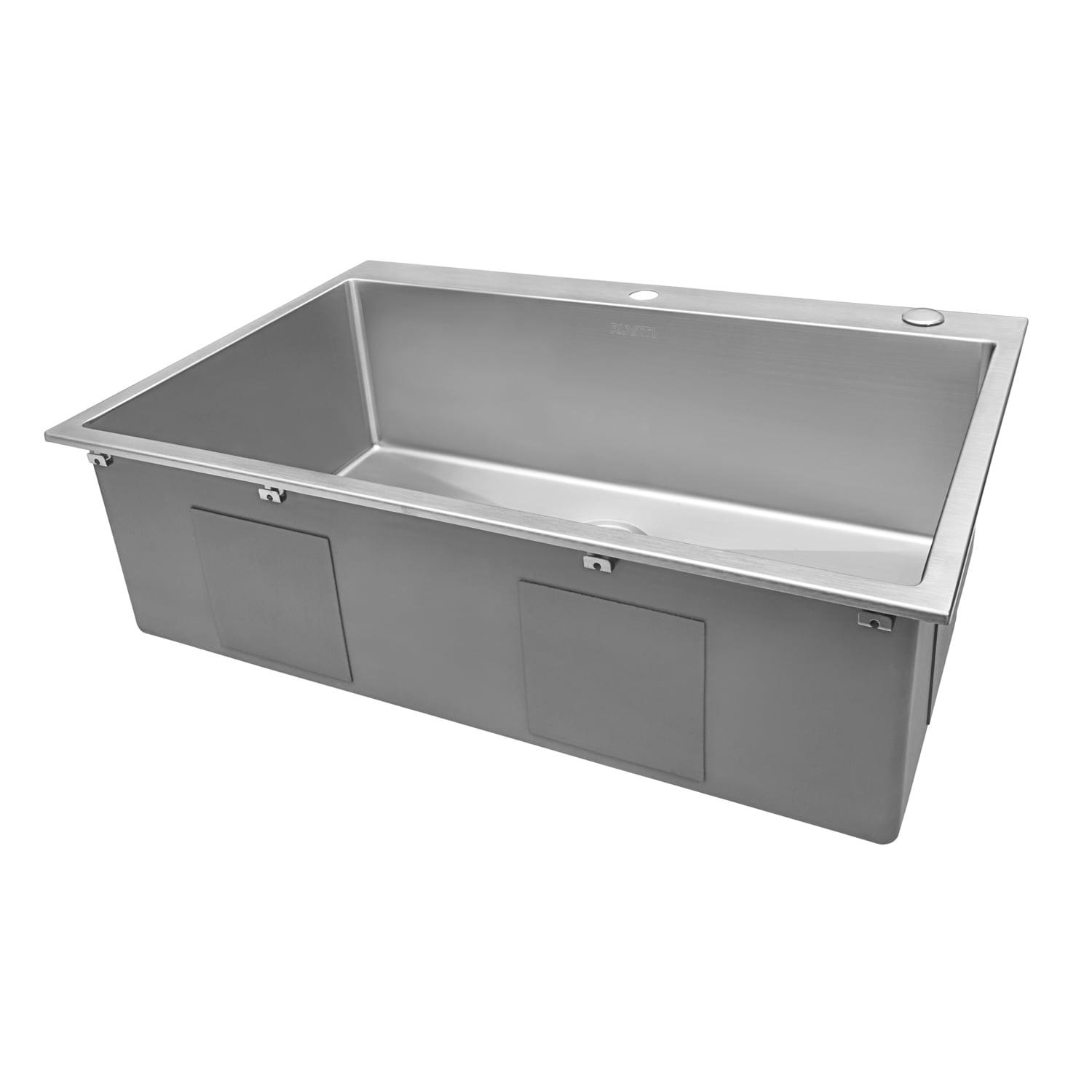 Ruvati 33 x 22 inch Drop-inStainless Steel Rounded Corners Topmount Kitchen Sink Single Bowl