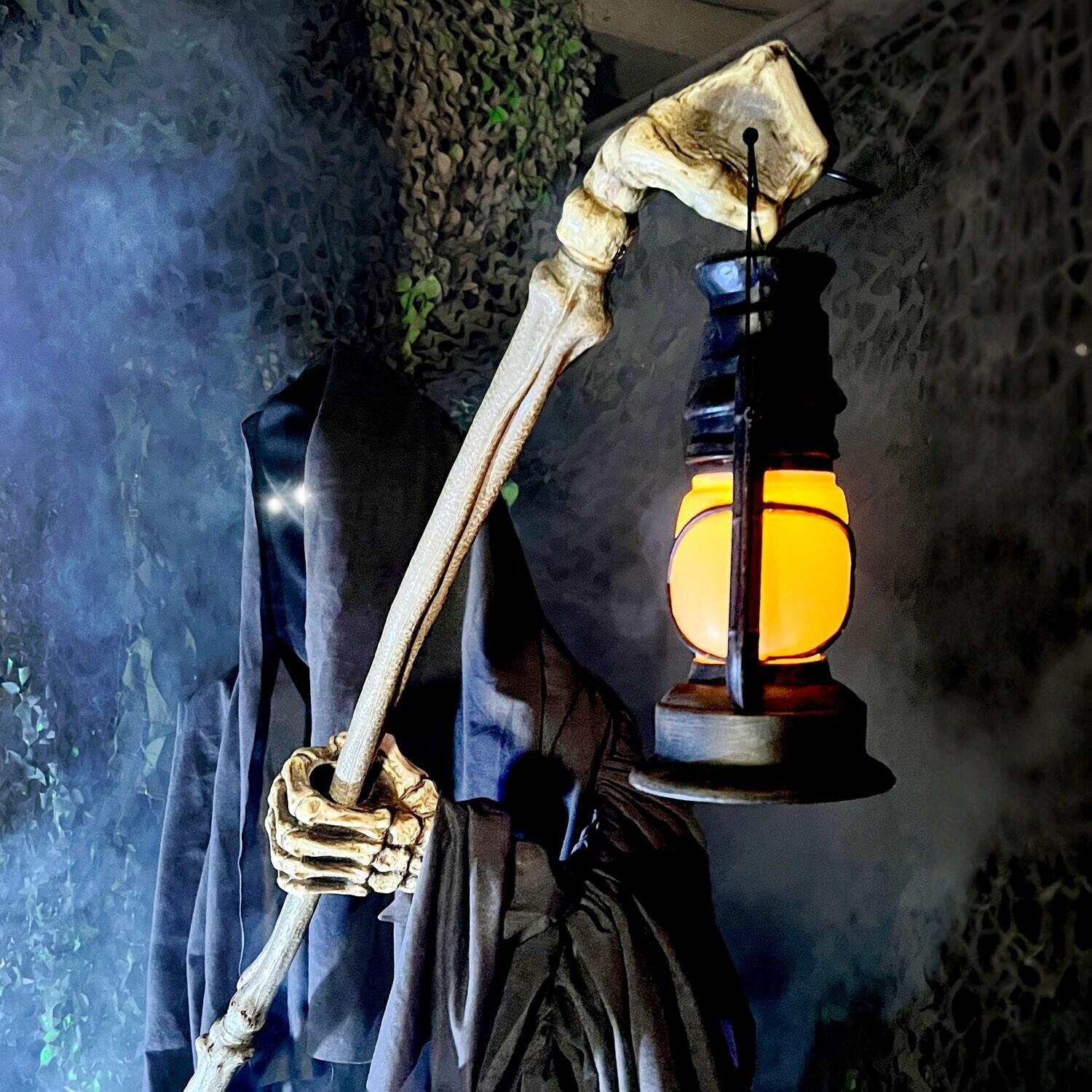 Haunted Hill Farm 6-Ft. Tall Motion-Activated Ghostly Guide Premium Talking Halloween Animatronic & Reviews | Wayfair
