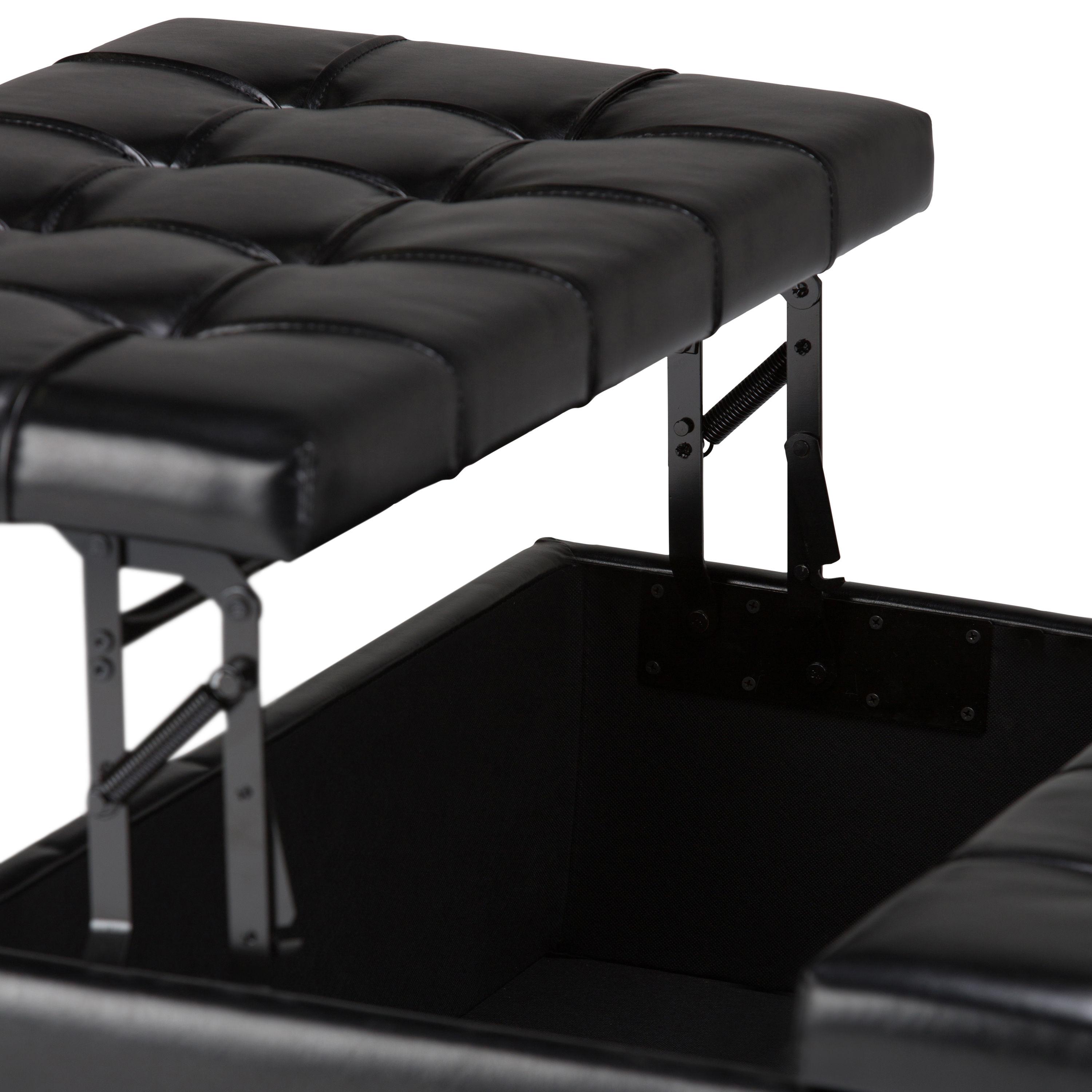 Simpli Home Harrison Coffee Table Storage Ottoman