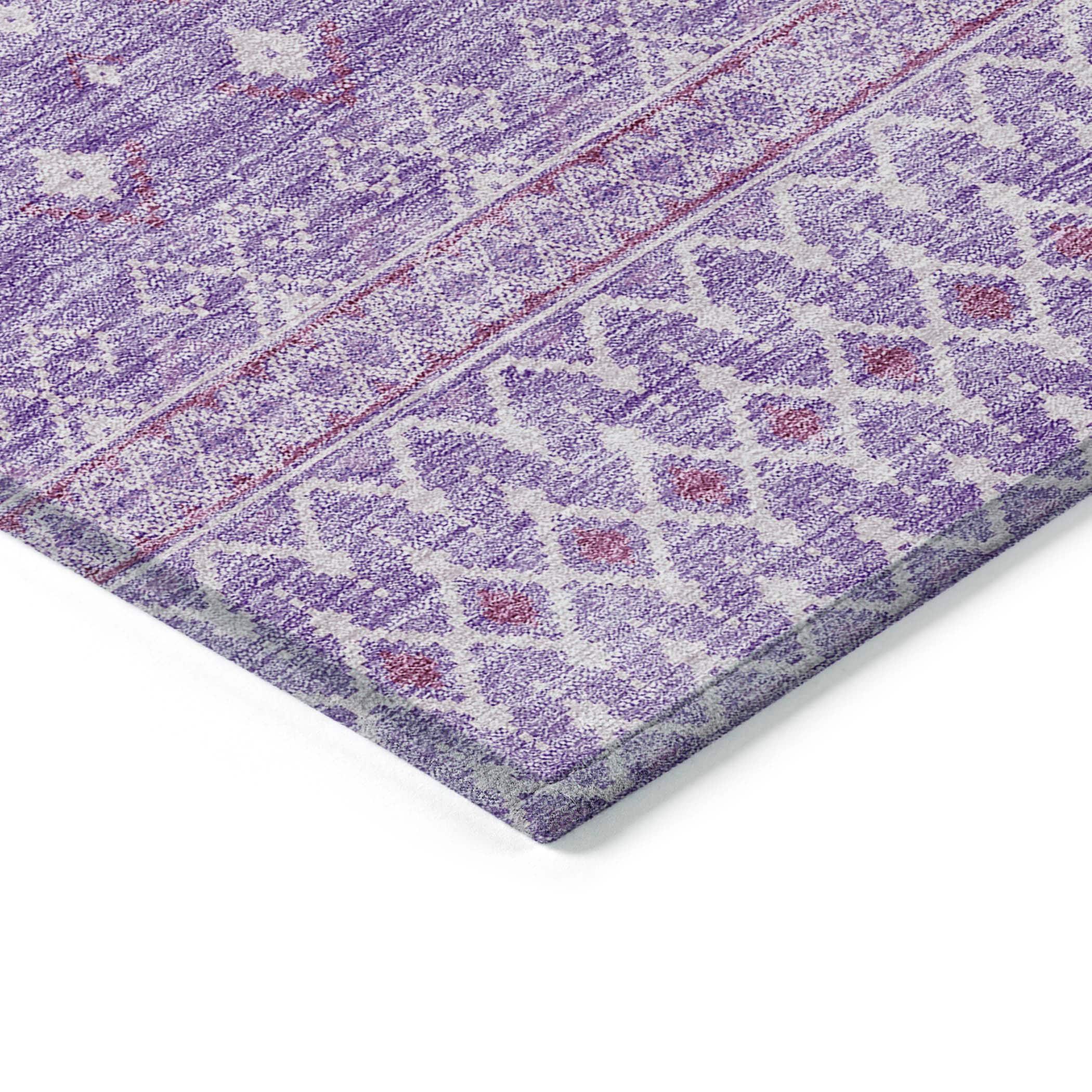 Addison Rugs Chantille Indoor/Outdoor Transitional Boho Lavender Washable Rectangle Rug, 3' x 5'
