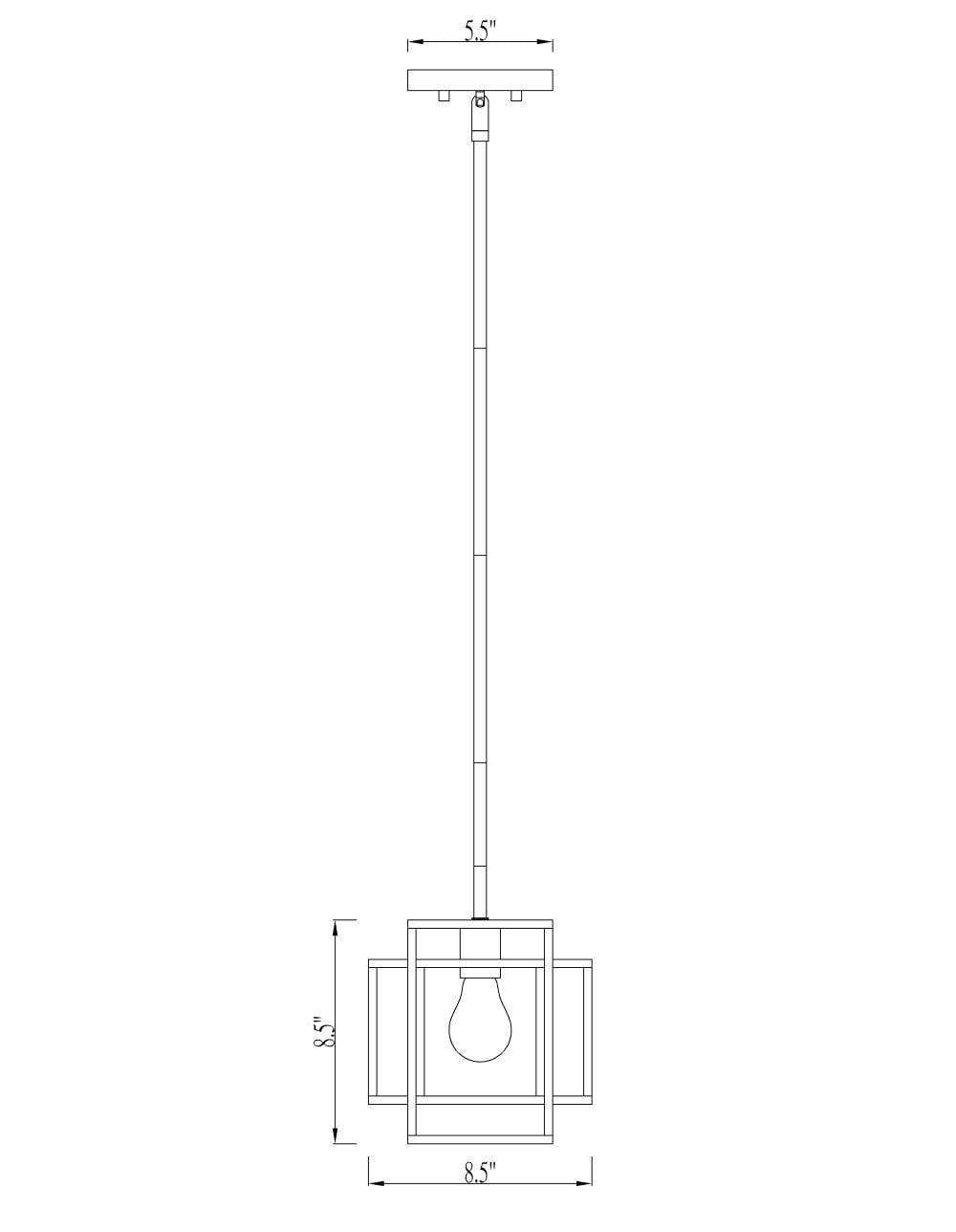 Z-Lite Titania 1 - Light Pendant in  Matte Black