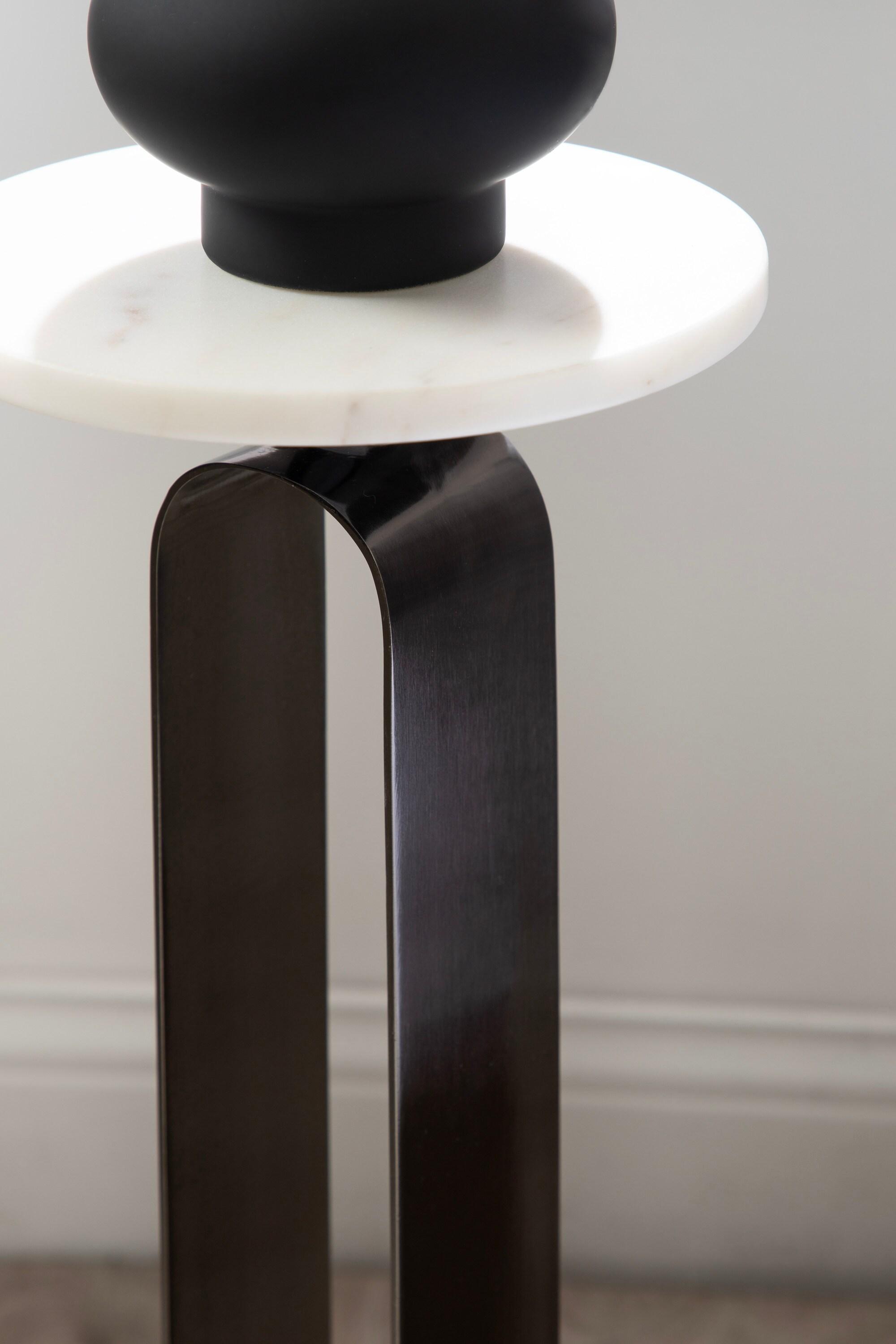 Kate and Laurel Helio Glam Drink Table, 8x8x24, Pewter