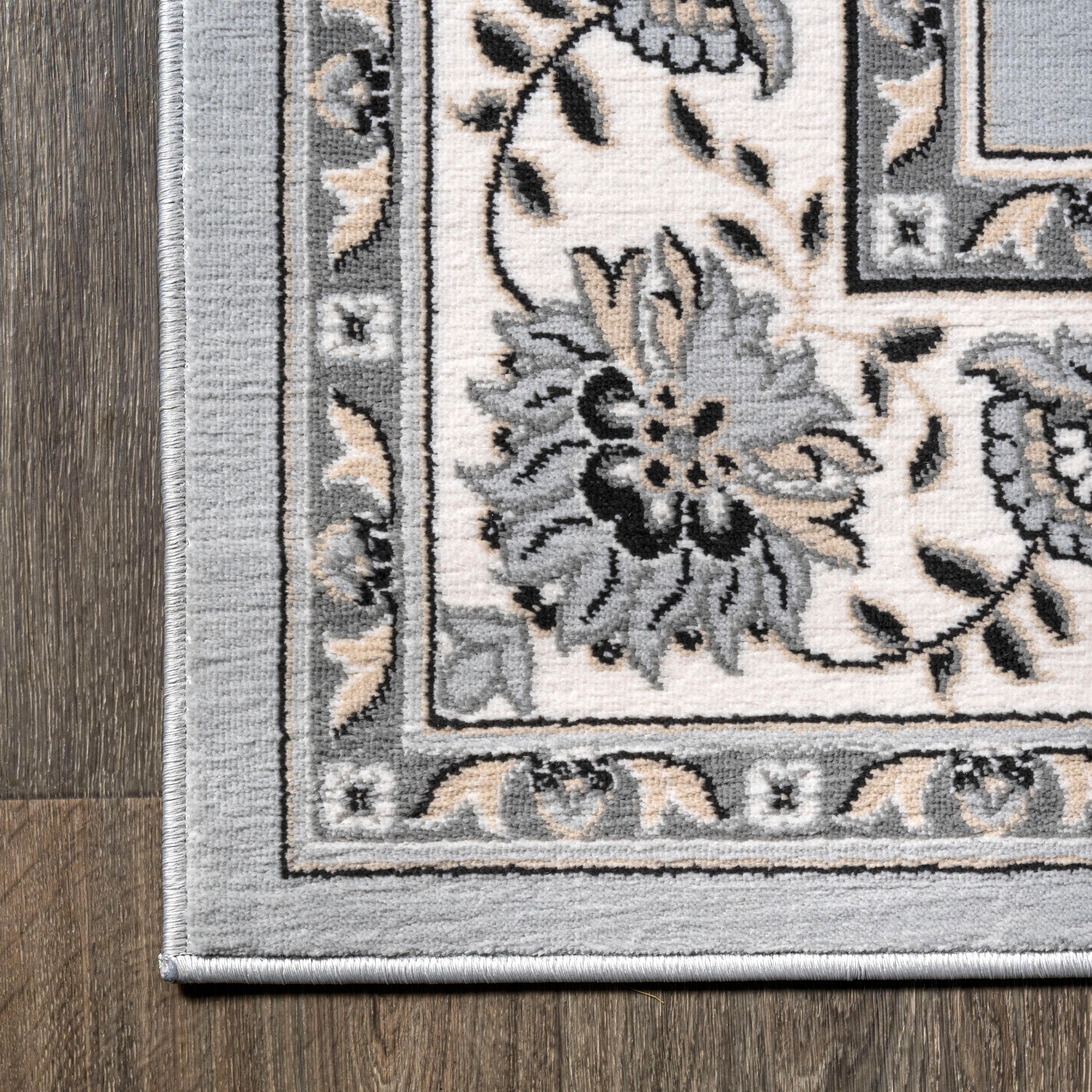 8'x 10' Cherie French Cottage Area Rug, Light Gray/Cream - JONATHAN Y