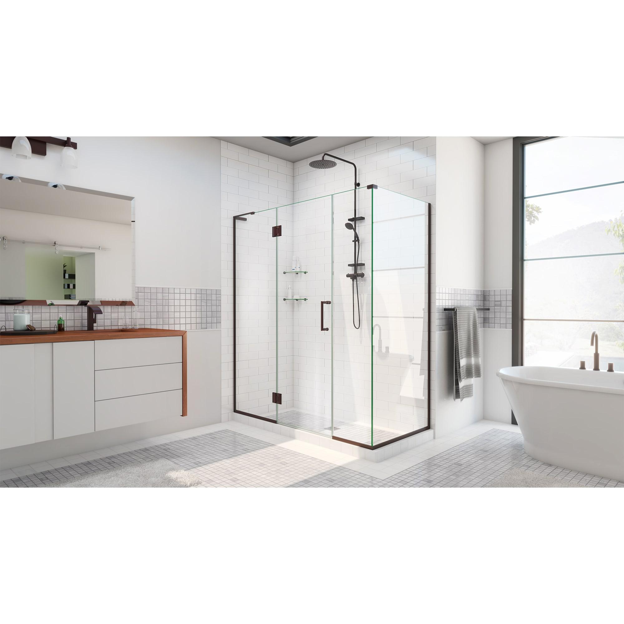 Unidoor-X 47" W x 34.38" D x 72" H Frameless Rectangle Shower Enclosure