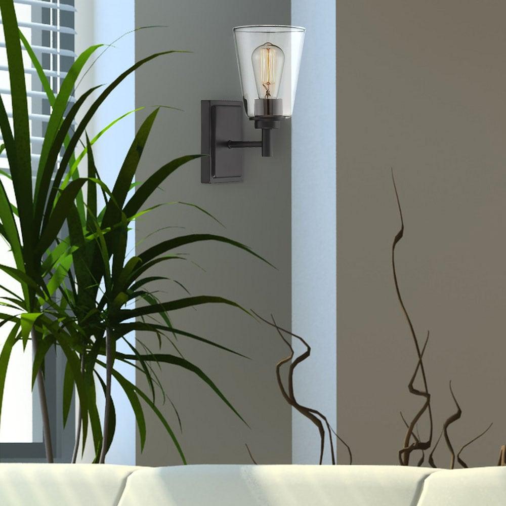 Westin Matte Black and Bronze Dimmable Wall Sconce