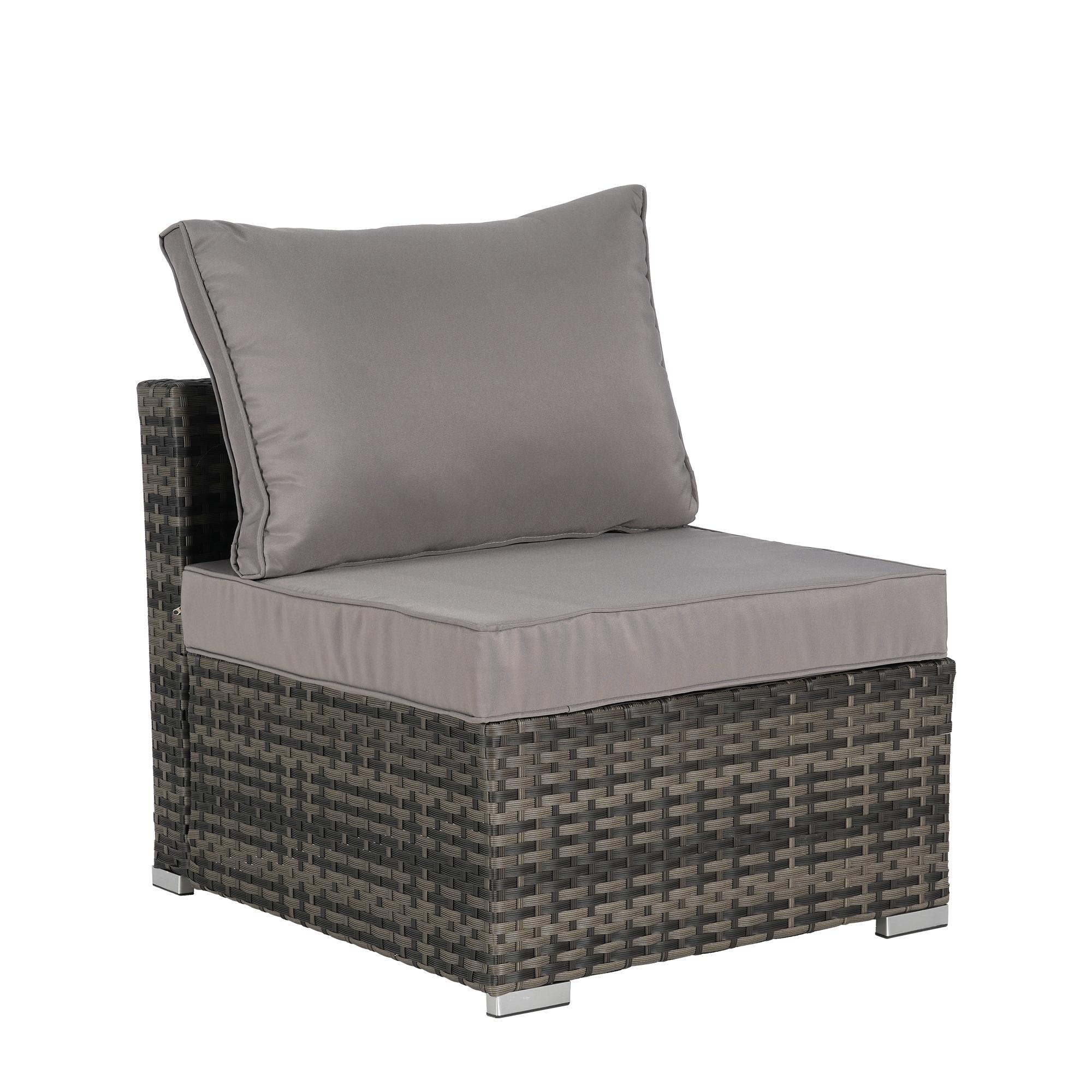 howcoolmall 5 Piece Patio Dining Set for 4, 4 Chairs with Cushions and 1 Square Table with 1.75” Umbrella Hole Outdoor Furniture Set, Black and Brown