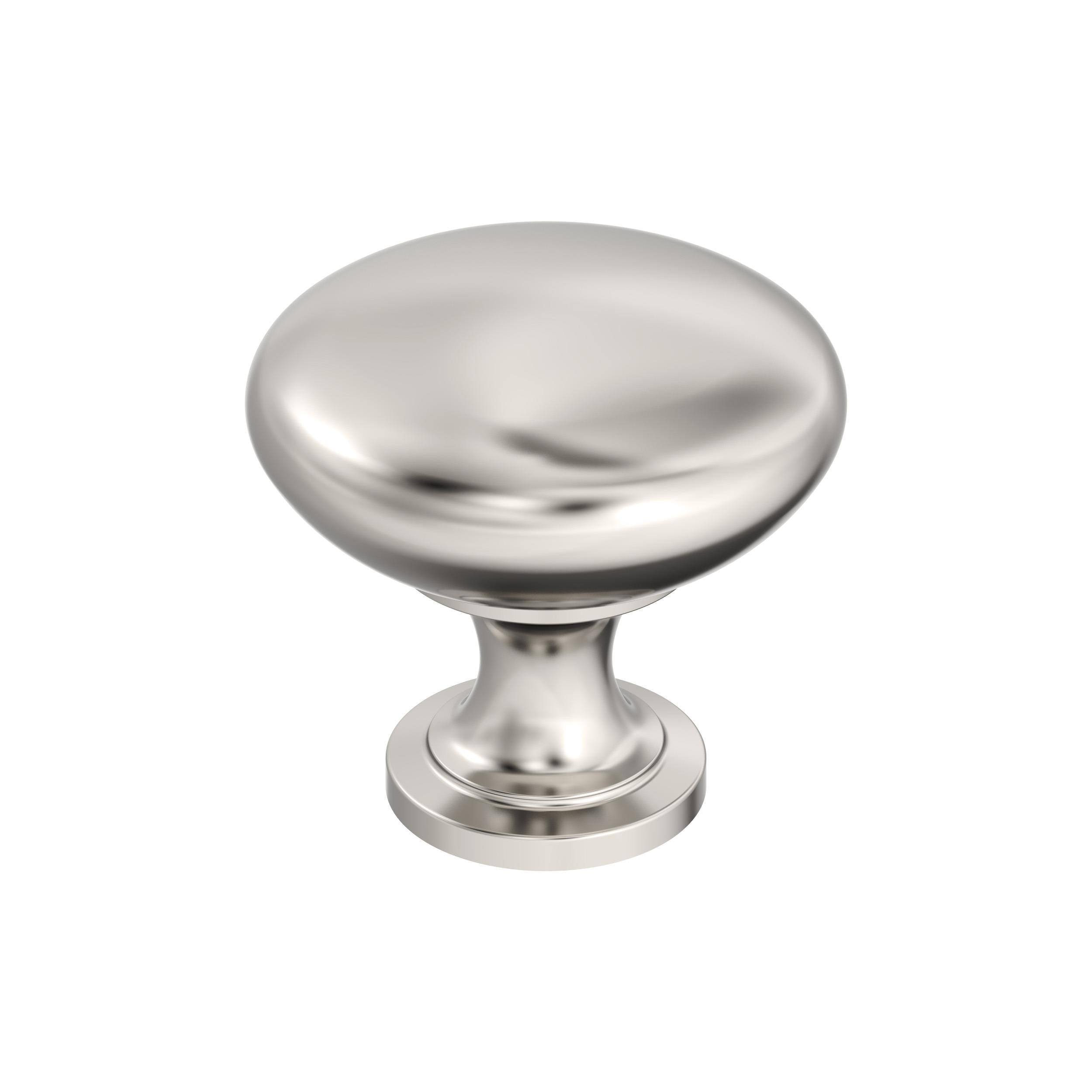 Amerock Edona 1-1/4 inch (32mm) Diameter Polished Nickel Cabinet Knob