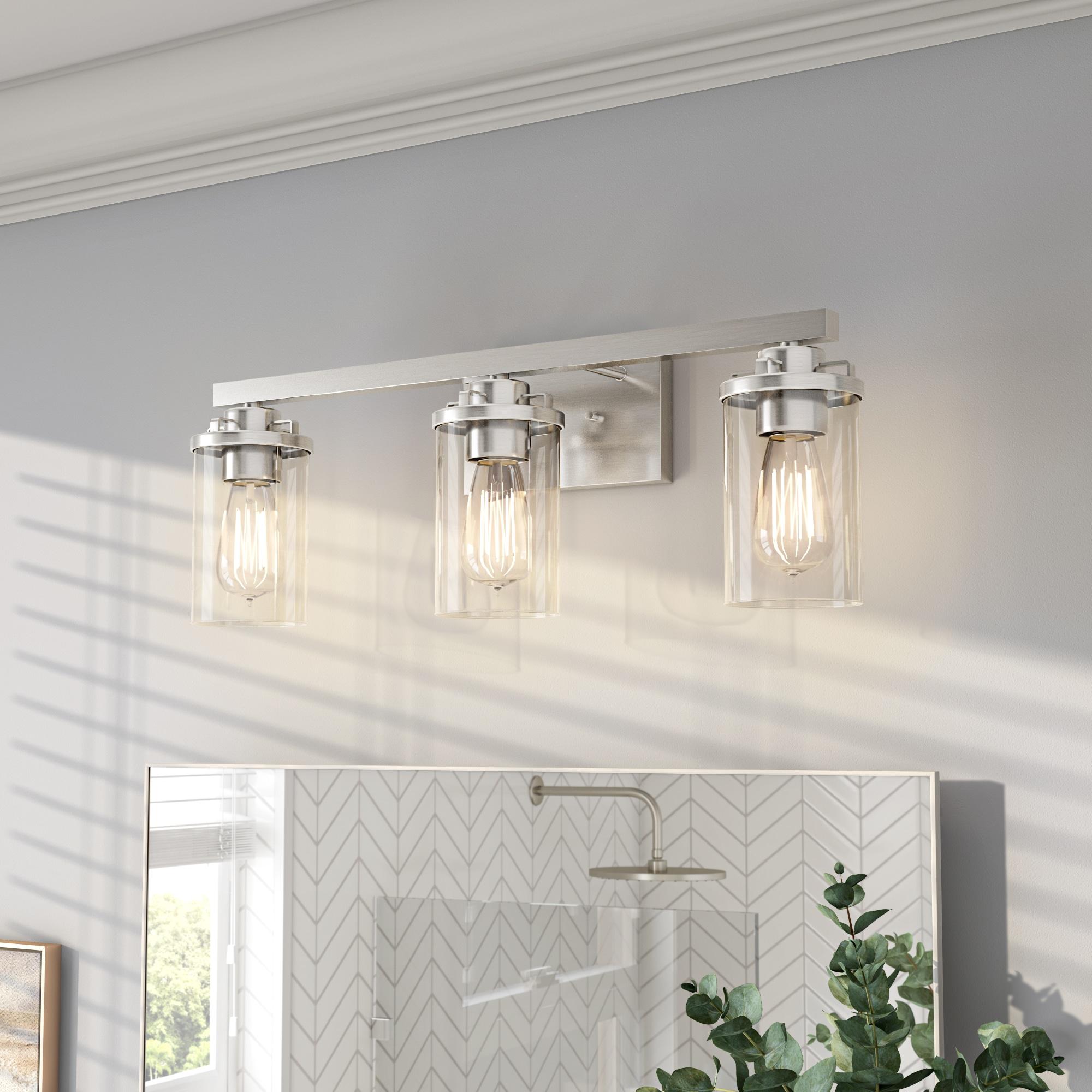 93303-BN-Designers Fountain-Jedrek - 3 Light Bath Vanity In Industrial Style-8.25 Inches Tall and 24 Inches Wide