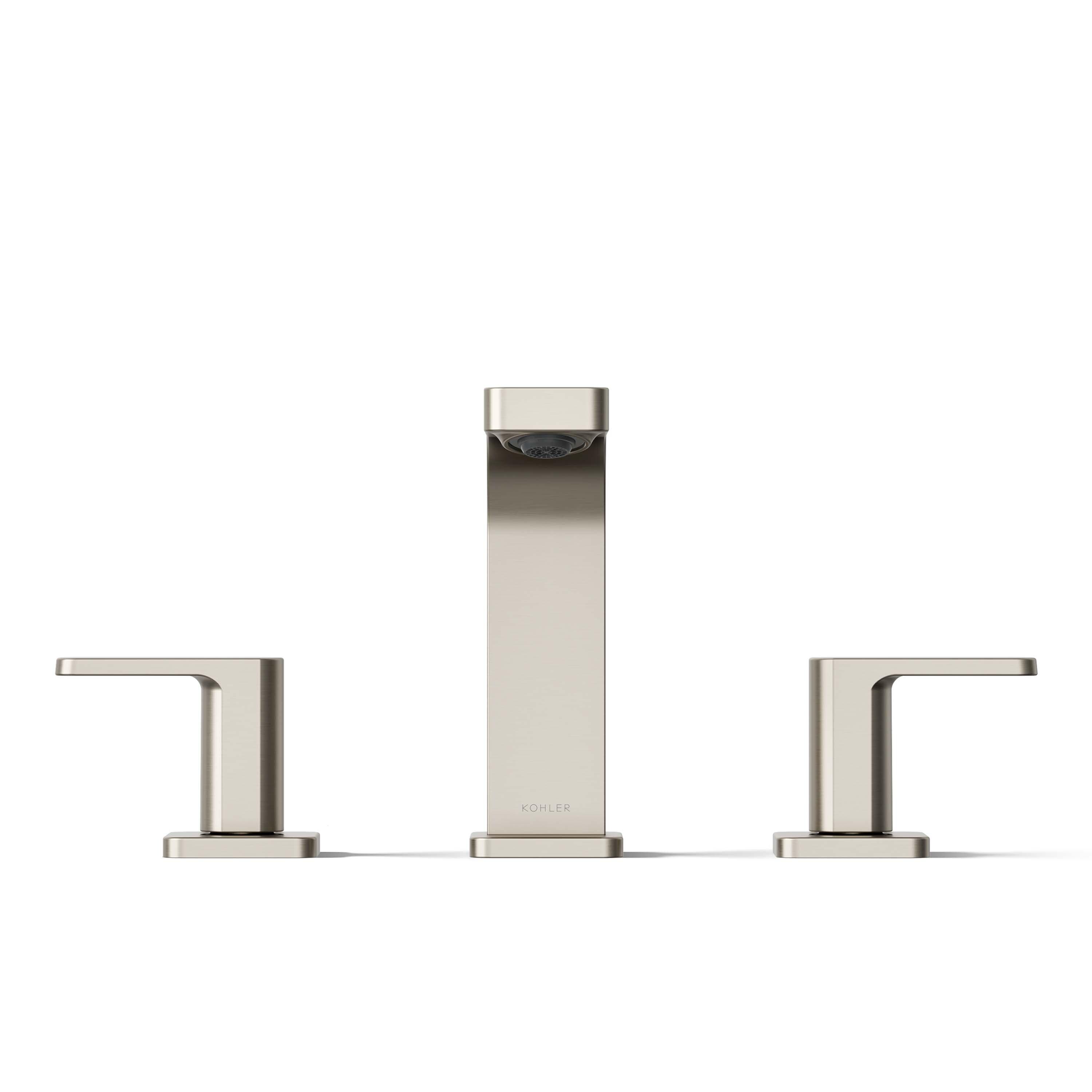 Kohler ® Parallel ® Widespread Nickel Bathroom Sink Faucet and Handles