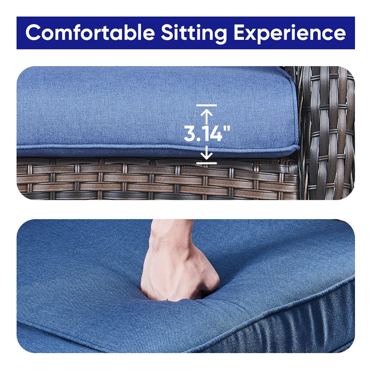 POCASSY Wicker Outdoor Glider