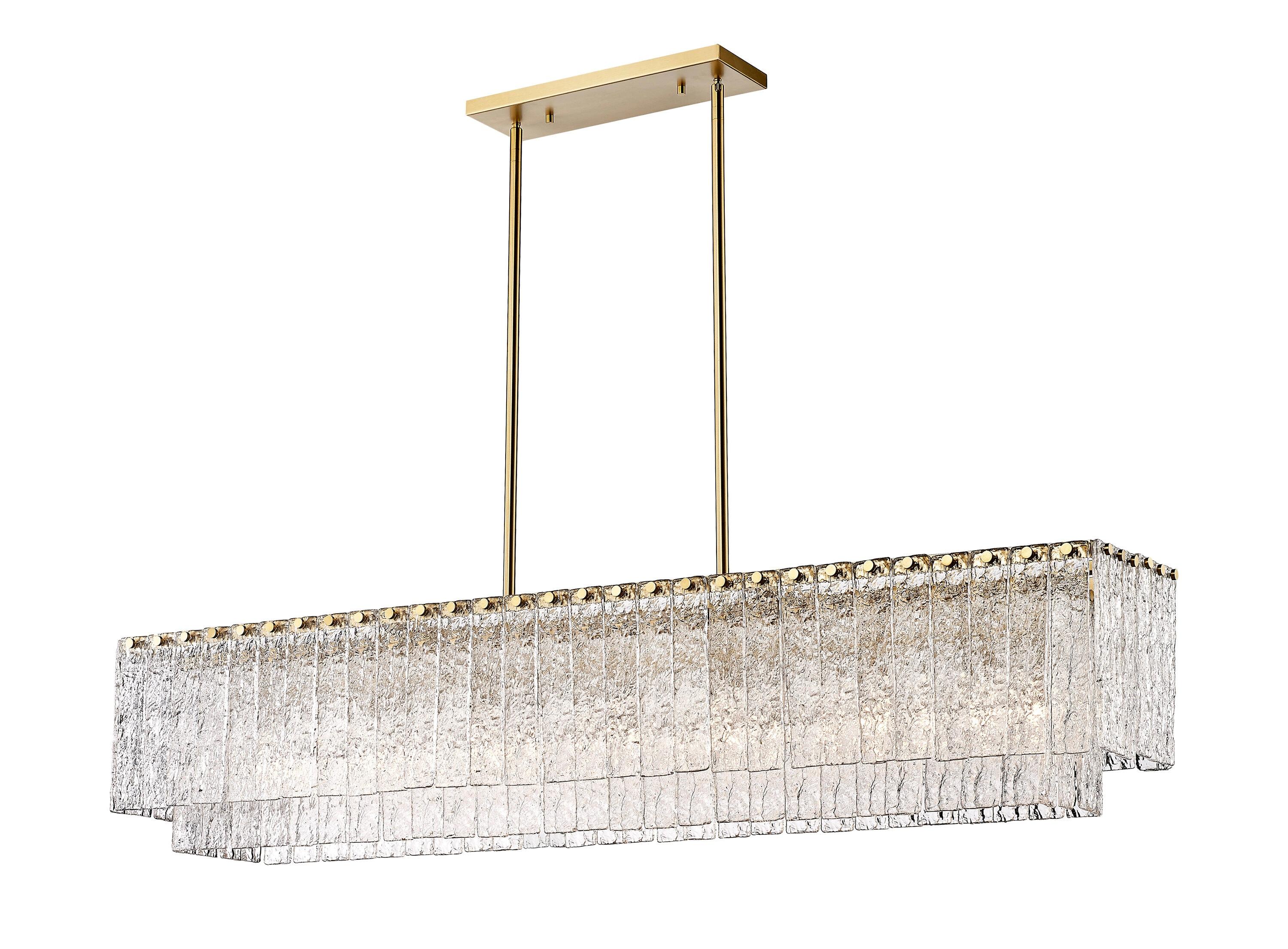 Z-Lite Glacier 7 - Light Island Pendant Light in  Modern Gold
