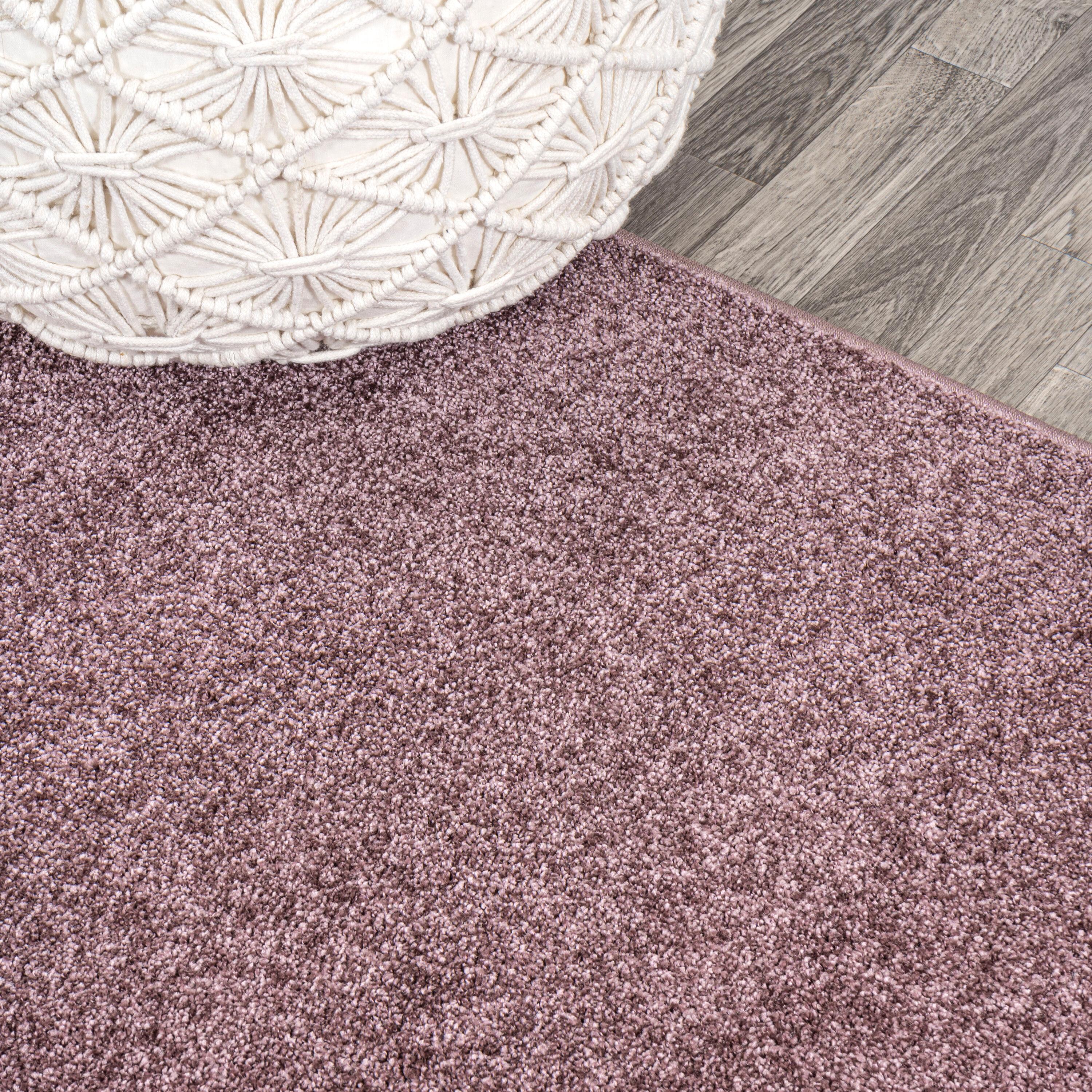 8'x10' Haze Solid Low-Pile, Light Purple - JONATHAN Y
