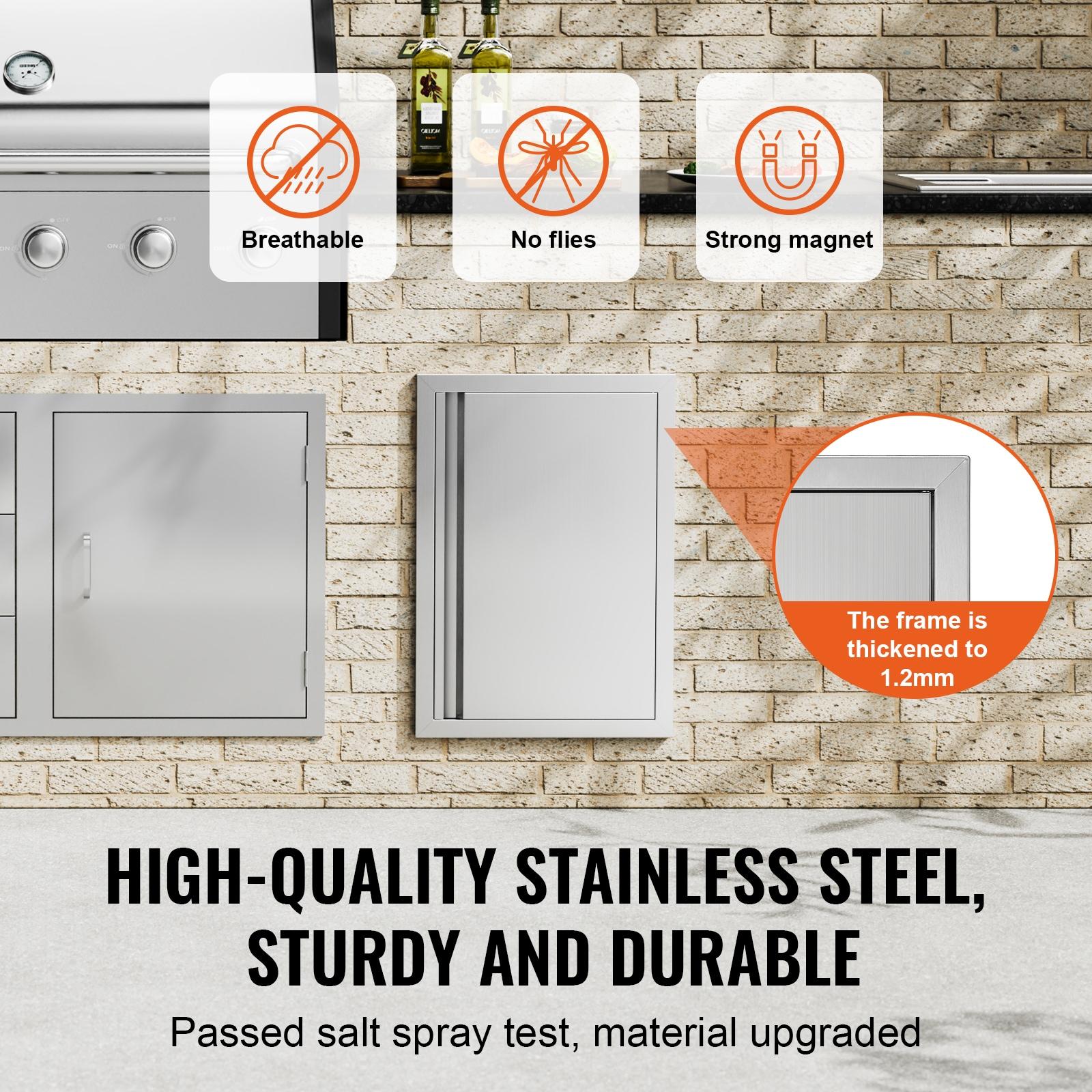 Stainless Steel 17x24 Inch Outdoor Kitchen Access Door