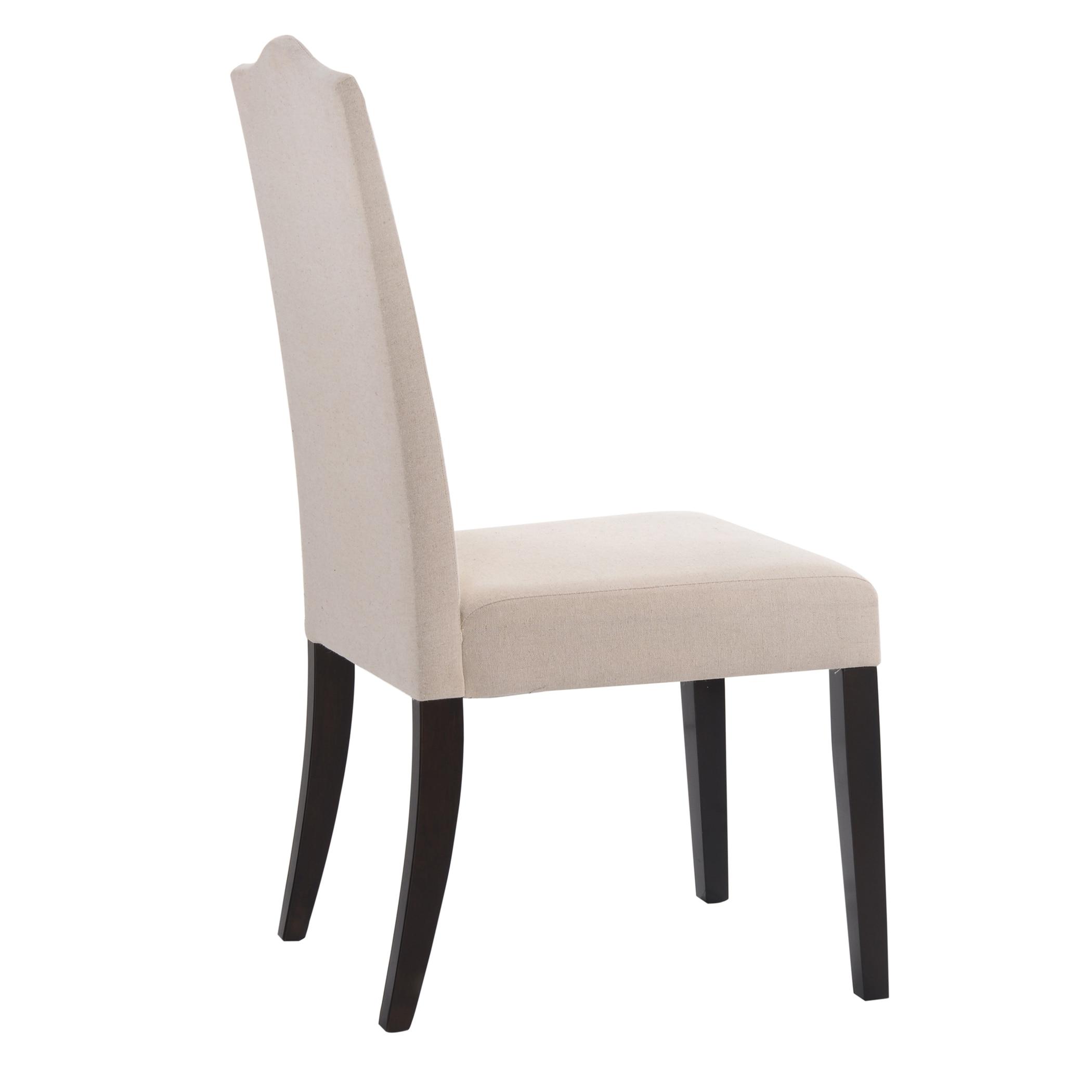 Carolina Cottage 1817-ESLN Romero Parson Chair - Espresso with Linen - 22.5 x 41.5 x 18.5 in.