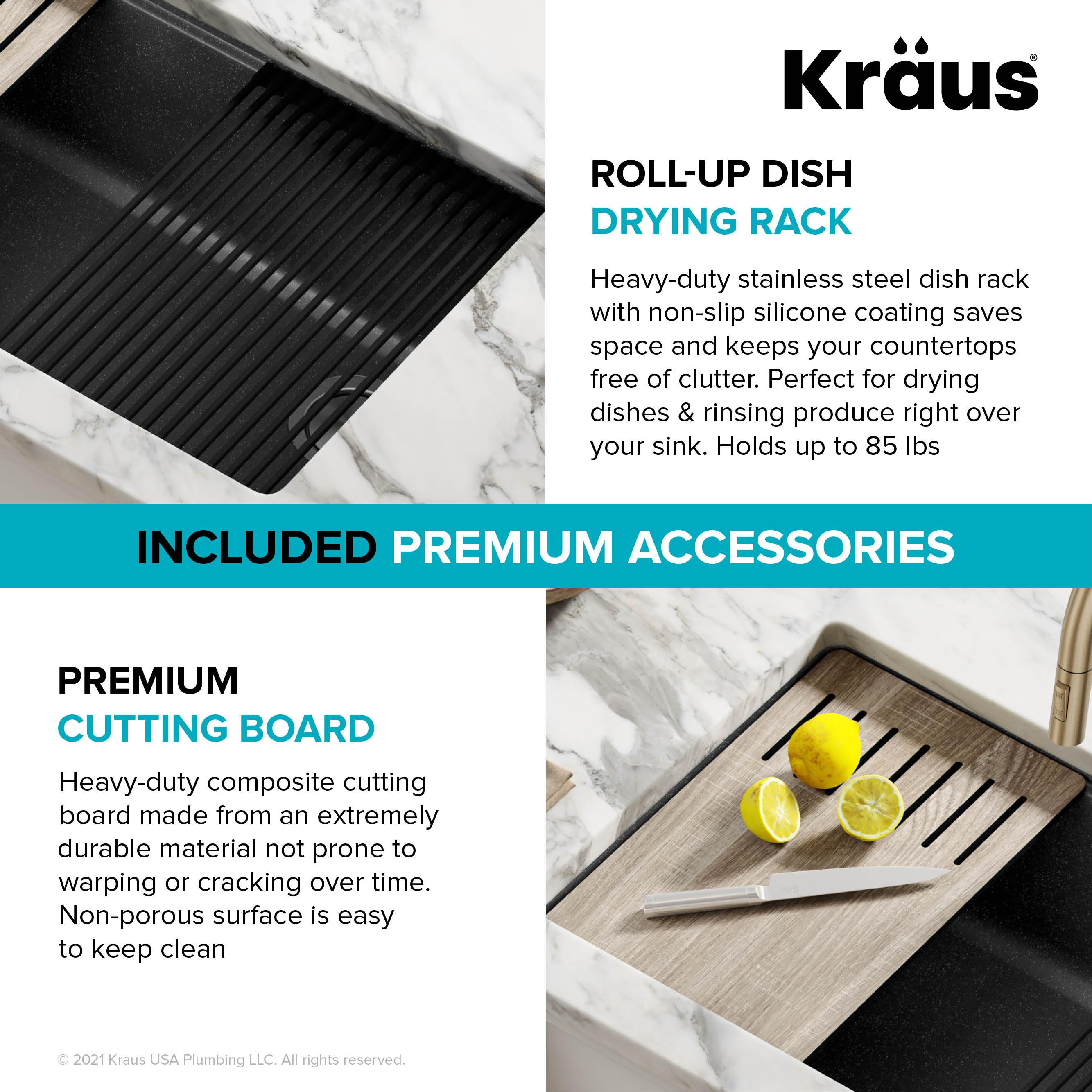 Kraus Bellucci 32 in. Undermount Quartz Composite Single Bowl Kitchen Sink with Accessories