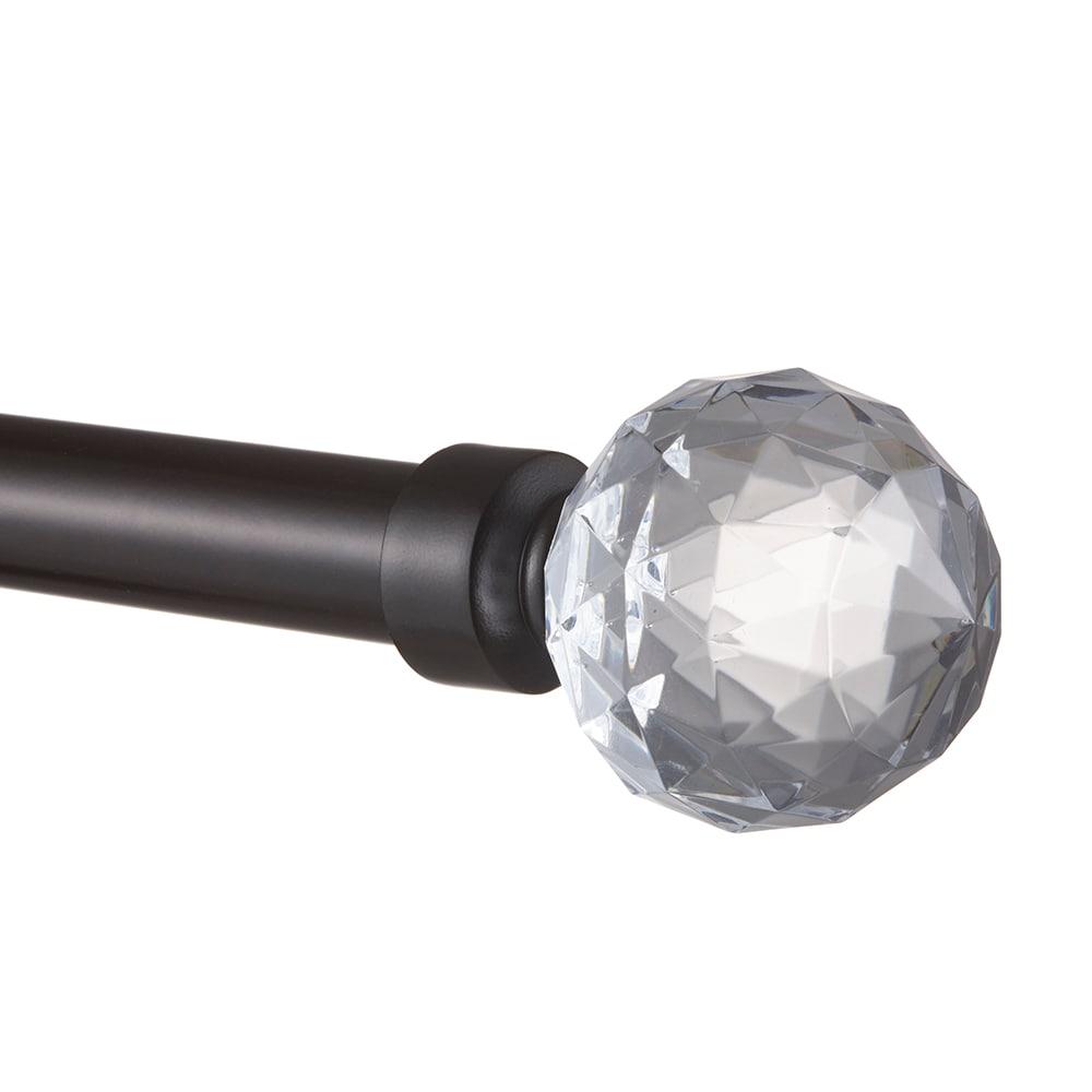 Amalgamated Textiles EXCLUSIVE HOME Crystal Ball 1" Curtain Rod and Finial Set